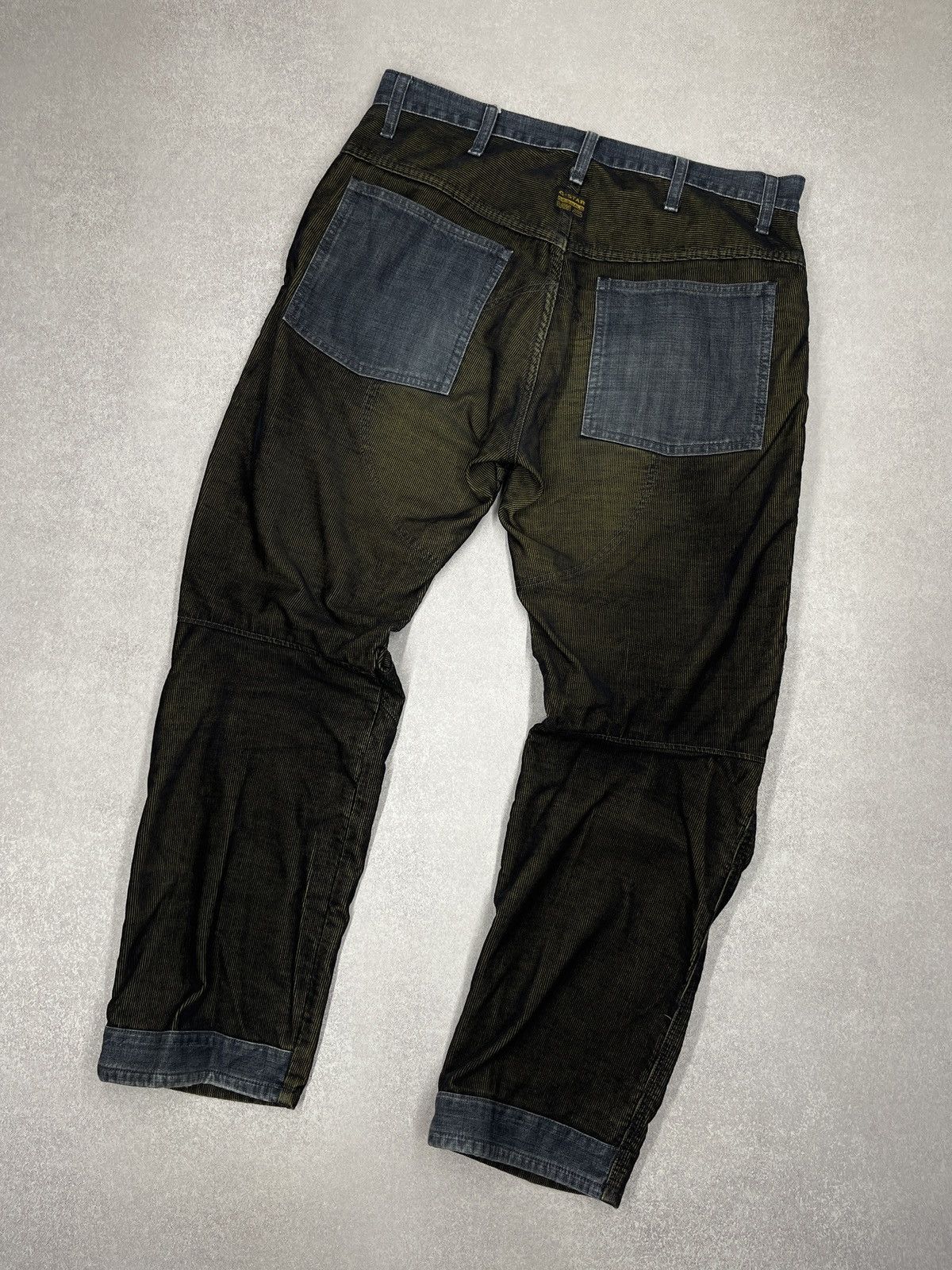 G Star Raw Elwood Corduroy Denim Jeans Double Knee Pants