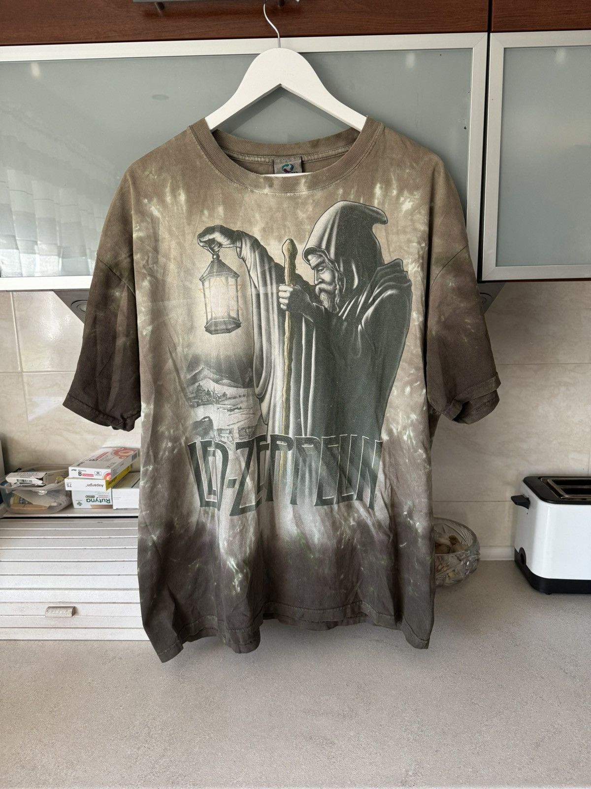 Band Tees × Led Zeppelin × Liquid Blue Vintage 00s trashed liquid blue Led Zeppelin shirt Size US XL / EU 56 / 4 - 2 Thumbnail