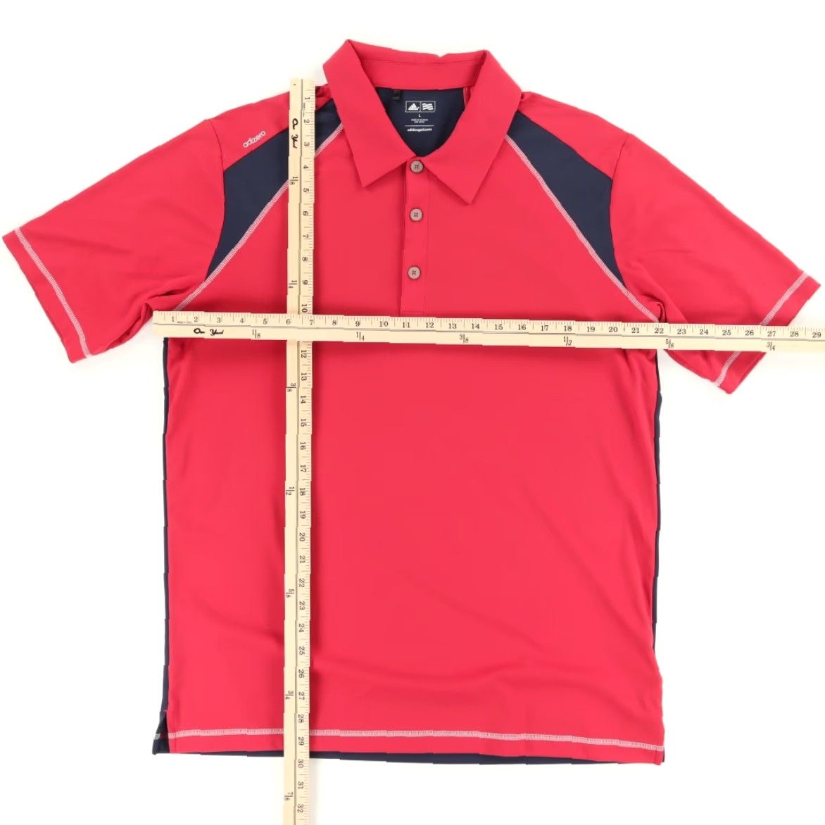 Adidas Adidas Golf Adizero Colorblock Polo Shirt Red Men's L Size US L / EU 52-54 / 3 - 3 Thumbnail