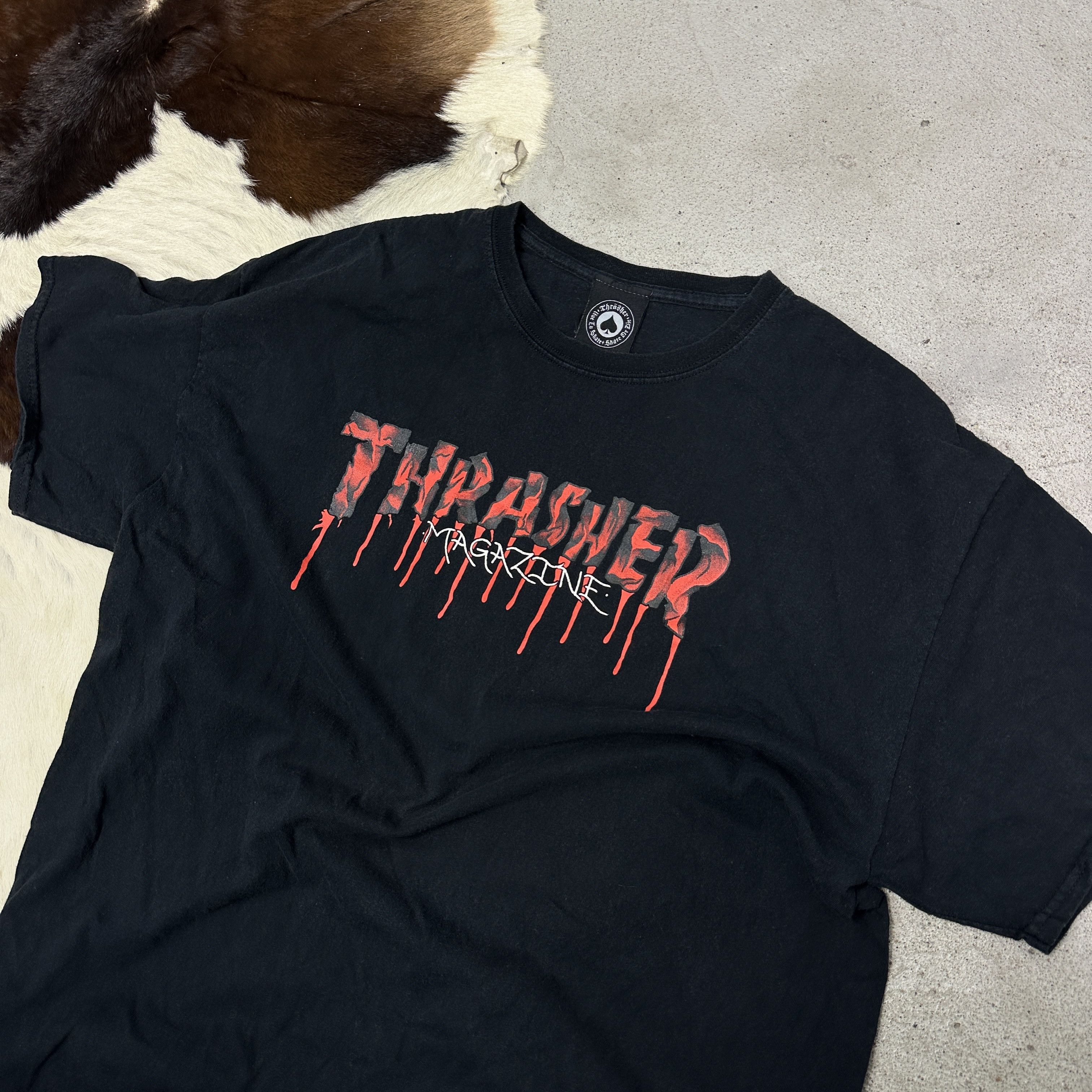 Thrasher Vintage Streetwear Skater Hip-Hop Trasher T-shirt Y2K Size US XL / EU 56 / 4 - 5 Thumbnail