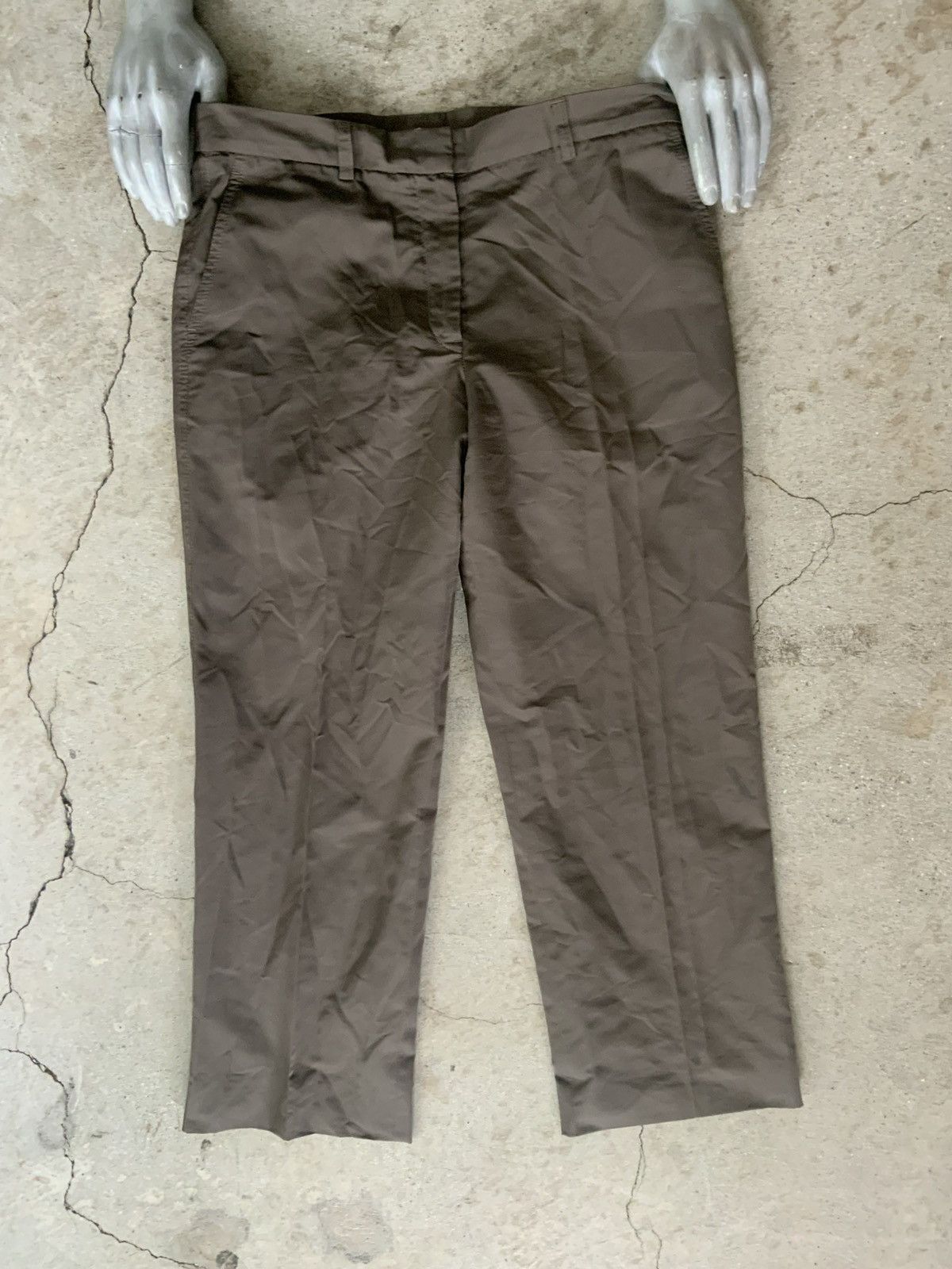 Jil Sander JIL SANDER SILK POLYESTER TROUSER PANTS Size US 34 / EU 50 - 1 Thumbnail
