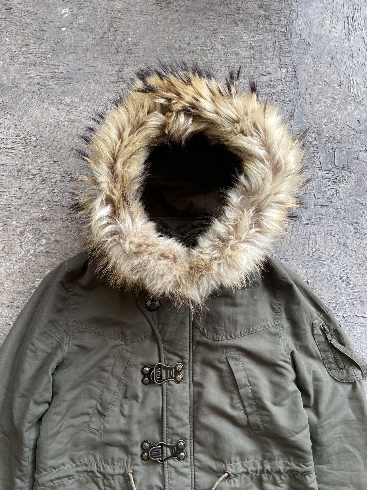 14th Addiction 2000s SLY - Vkei Style Thumbhole Racoon Fur Hoodie Jacket Size US M / EU 48-50 / 2 - 3 Thumbnail