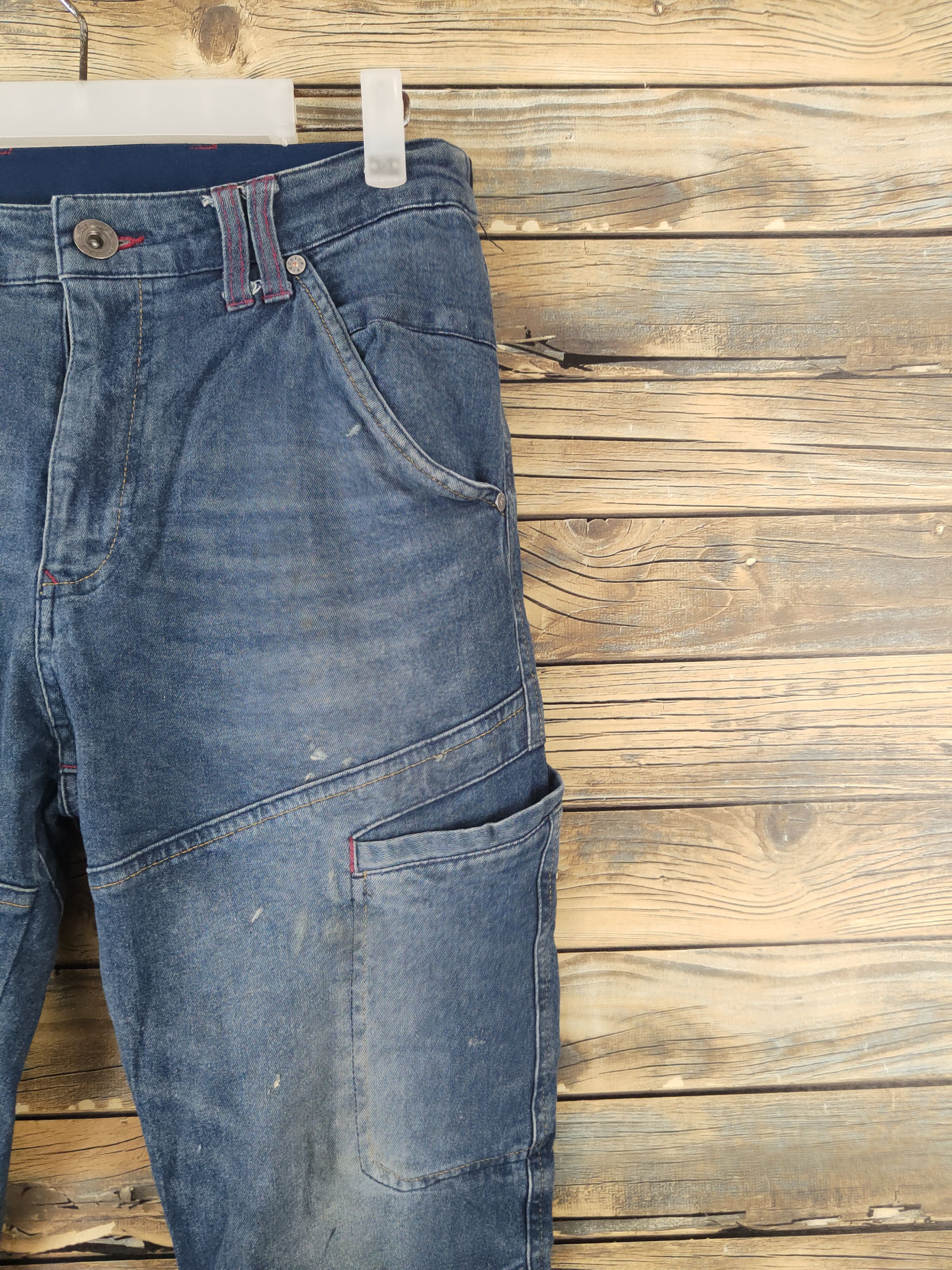 Japanese Brand FieldCore Distressed Ripped cargo denim Jeans #W1861 Size US 30 / EU 46 - 5 Thumbnail