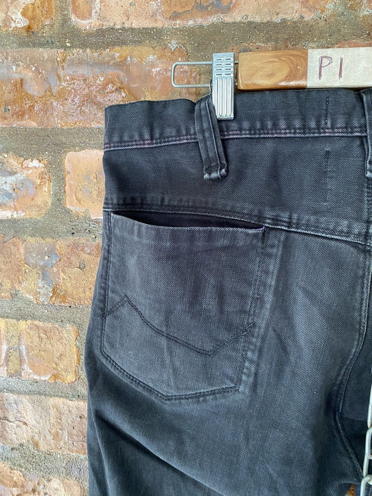 Japanese Brand × Lad Musician × Nonnative 2000s Nonactive black raw denim pants Size US 33 - 14 Thumbnail