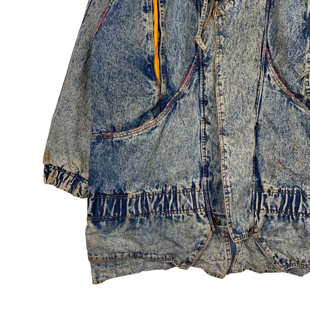 Vintage CURRENT SEEN Tartan Lined Stone Wash Denim Jacket #2175-C96 Size US XXL / EU 58 / 5 - 5 Thumbnail