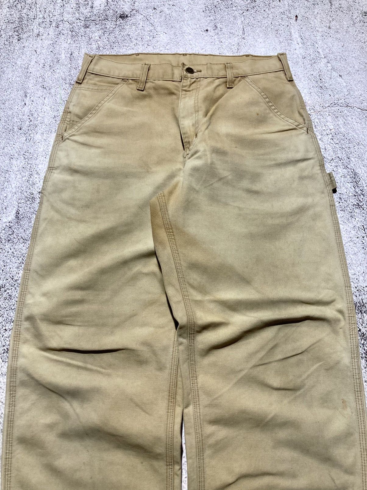 Carhartt 1990s Vintage Carhartt B11 BRN Carpenter Duck Pants Workwear Size US 32 / EU 48 - 10 Thumbnail