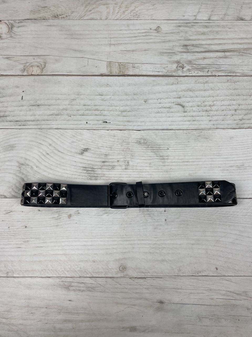 Vintage VINTAGE PUNK BELT LEATHER PYRAMID STUDDED 90S Y2K Size ONE SIZE - 8 Thumbnail