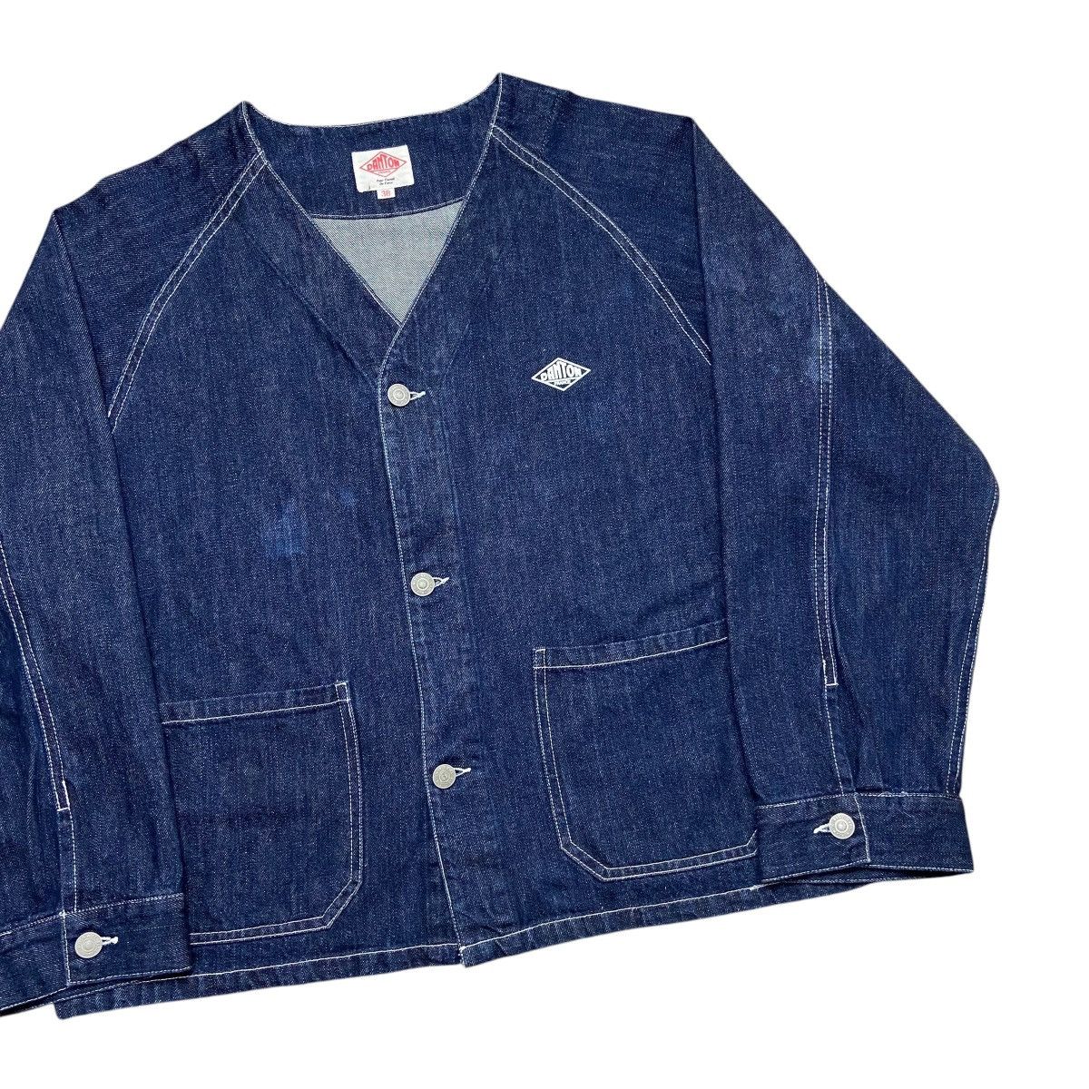 Danton Danton Denim Collarles Jacket Size US M / EU 48-50 / 2 - 2 Thumbnail
