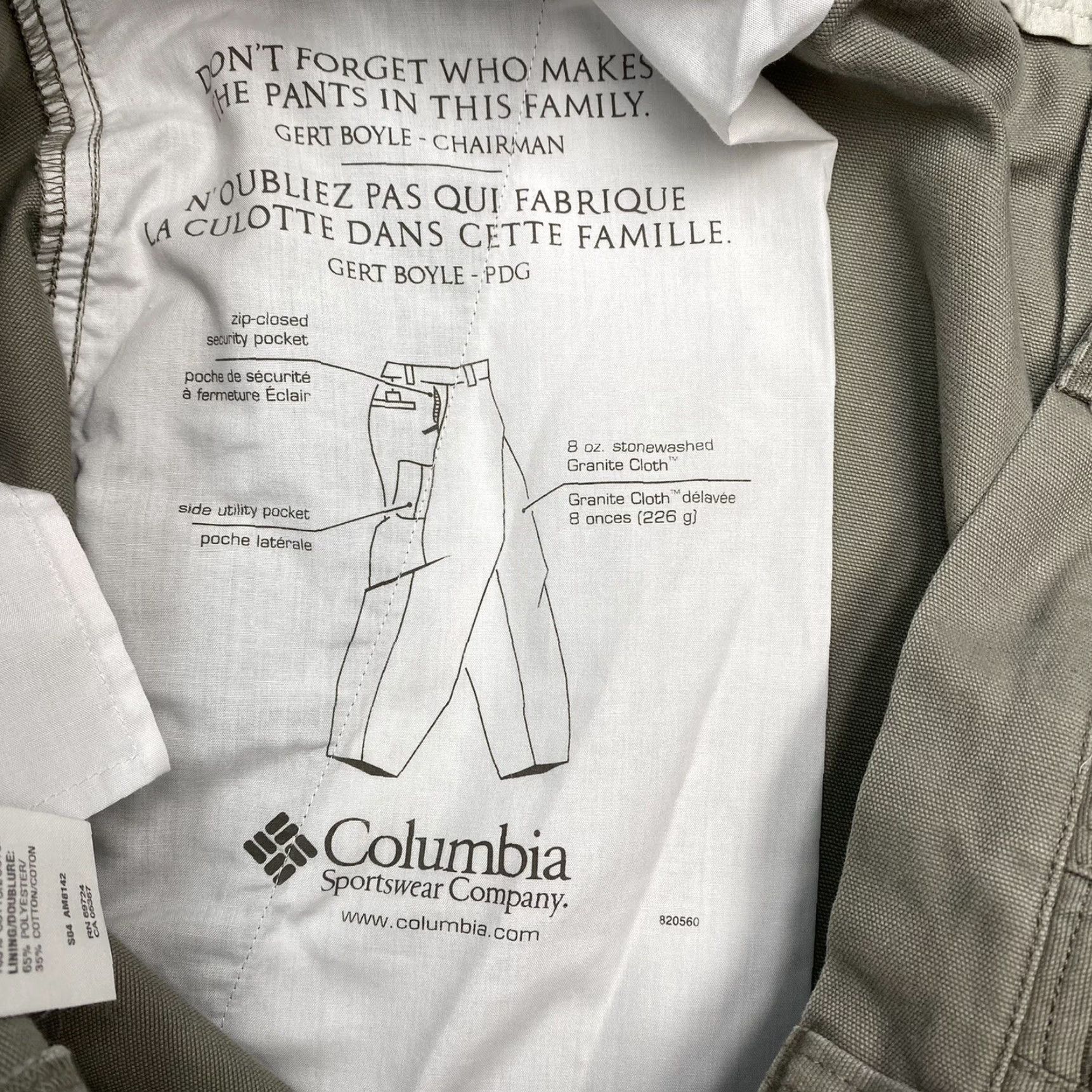 Vintage Columbia Cargo Pants Mens 38x30 Stone Washed Outdoor Hiking Zip Pocket Pants Mens Beige Pockets Outdoor 90s? Size US 38 / EU 54 - 6 Thumbnail