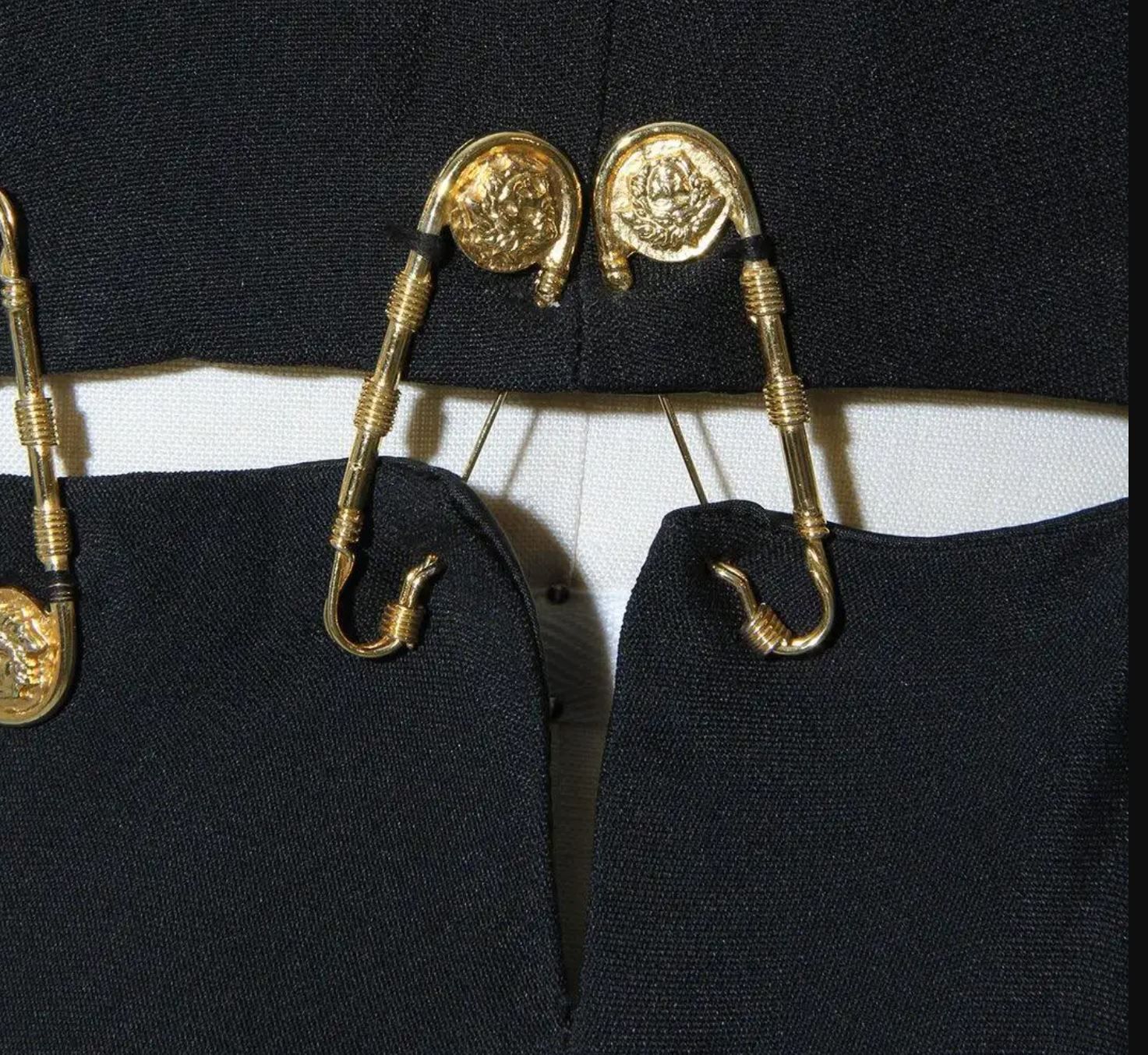 Versace Gianni Versace Safety Pin S/S 1994 Couture Runway XS Dress Size XS / US 0-2 / IT 36-38 - 5 Thumbnail