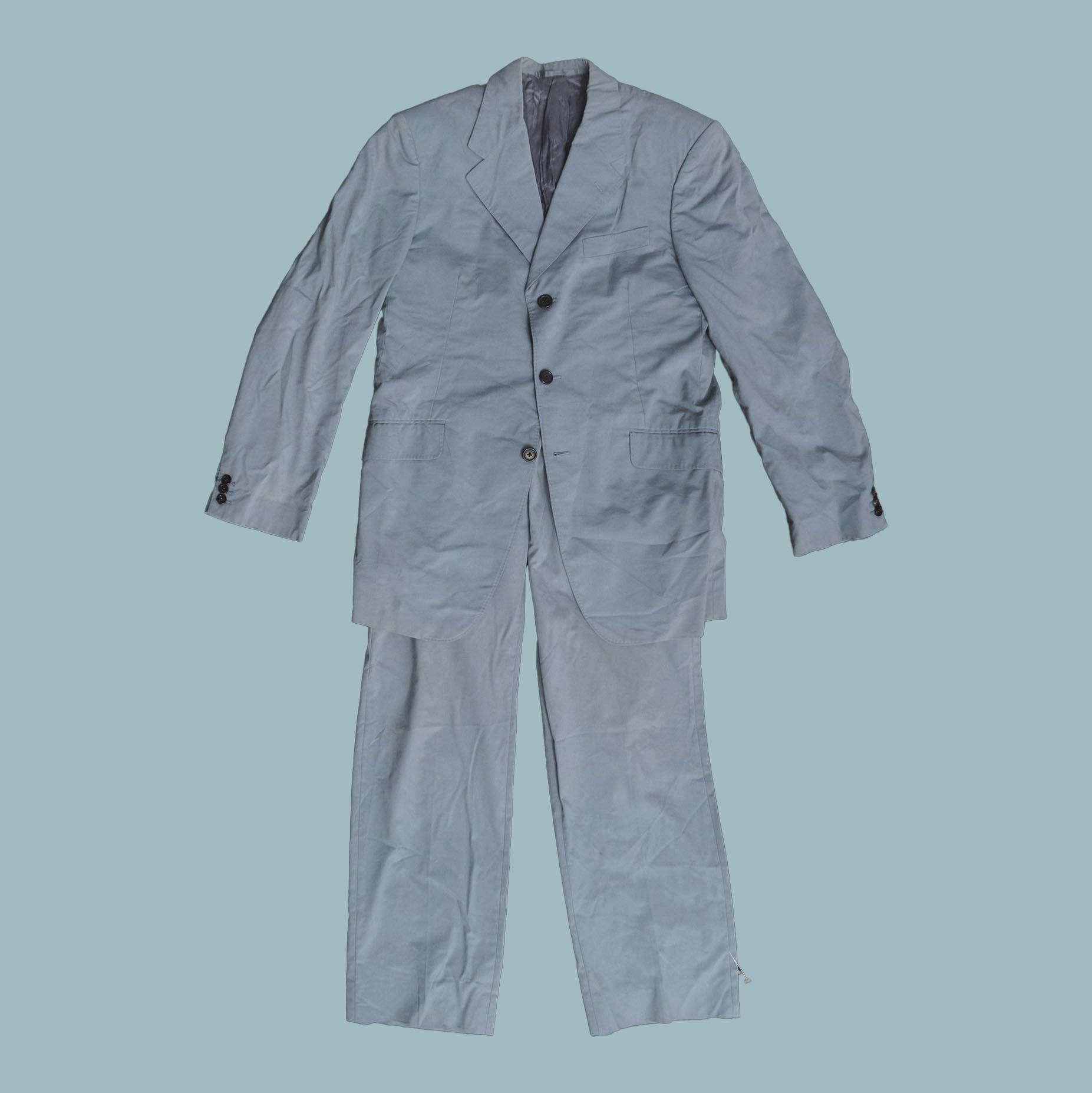 Prada PRADA Light Blue 2-Piece Men's Suit 50R Made in Italy Size 50R - 1 Thumbnail