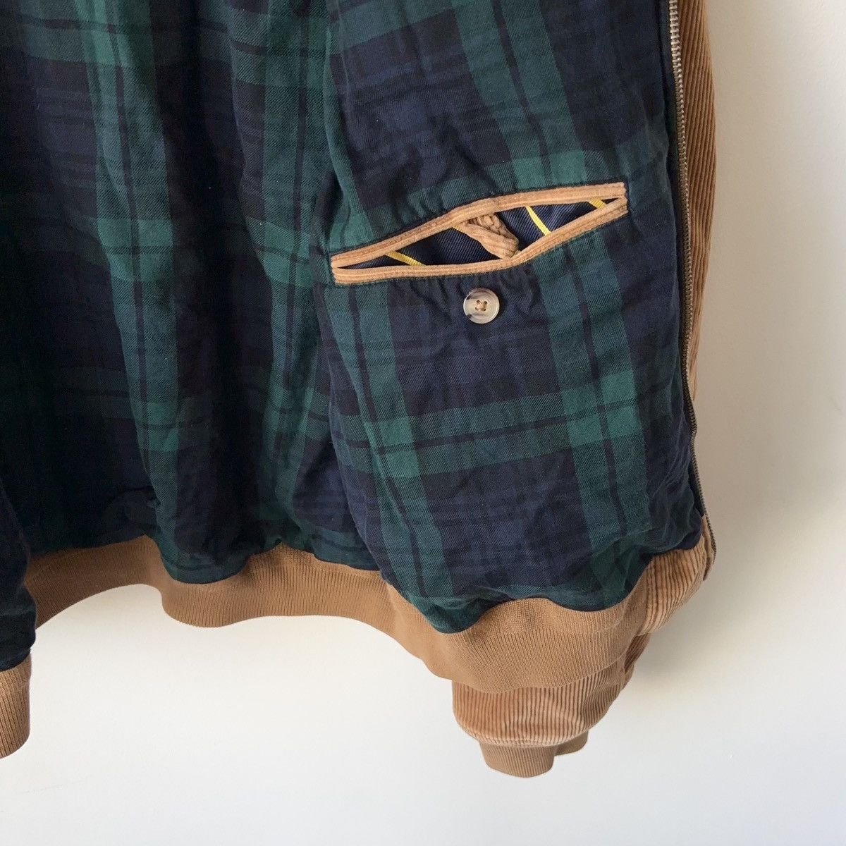 Polo Ralph Lauren Corduroy Bomber Jacket Plaid Flannel Lined Size US XL / EU 56 / 4 - 11 Thumbnail