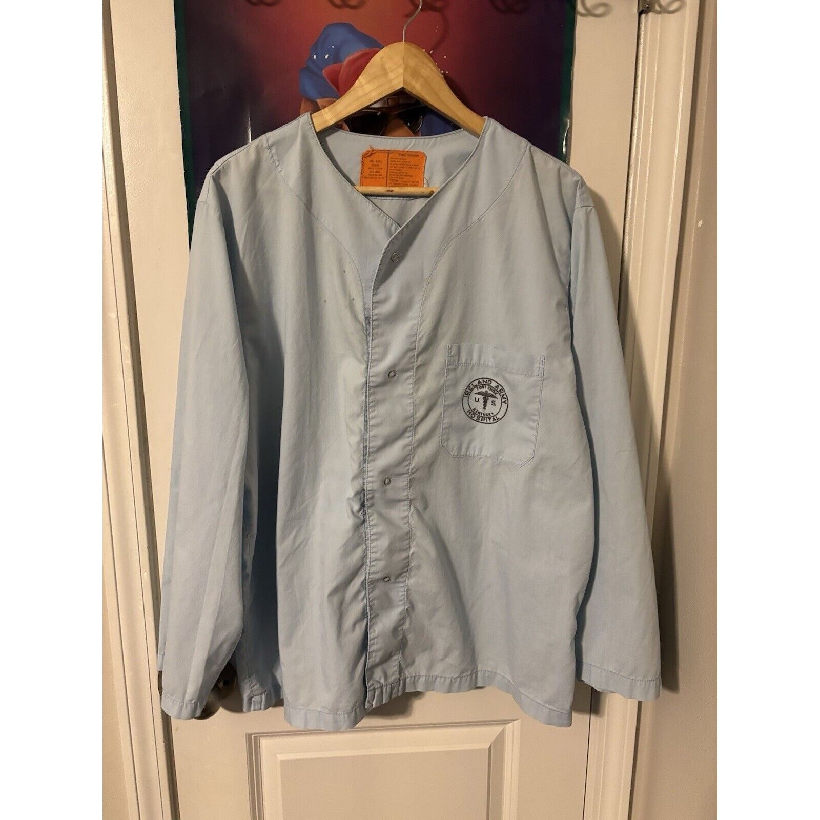 Other Vintage 70s Ireland Kentucky Hospital Button up blue mens L Size US L / EU 52-54 / 3 - 1 Thumbnail