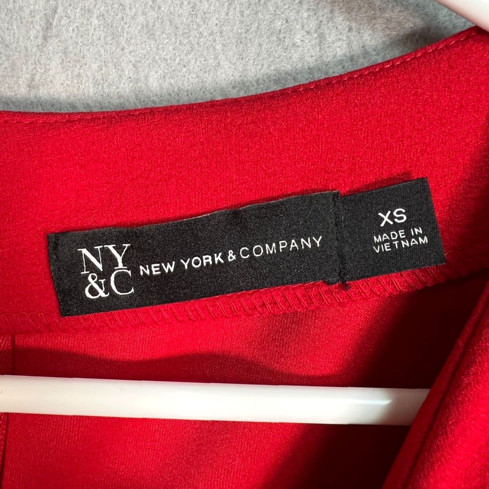 Vintage New York & Company Womens XS Red Dolman Sleeve Midi Dress Shirt Women XS Red Dolman Midi Dress Size XS / US 0-2 / IT 36-38 - 3 Thumbnail
