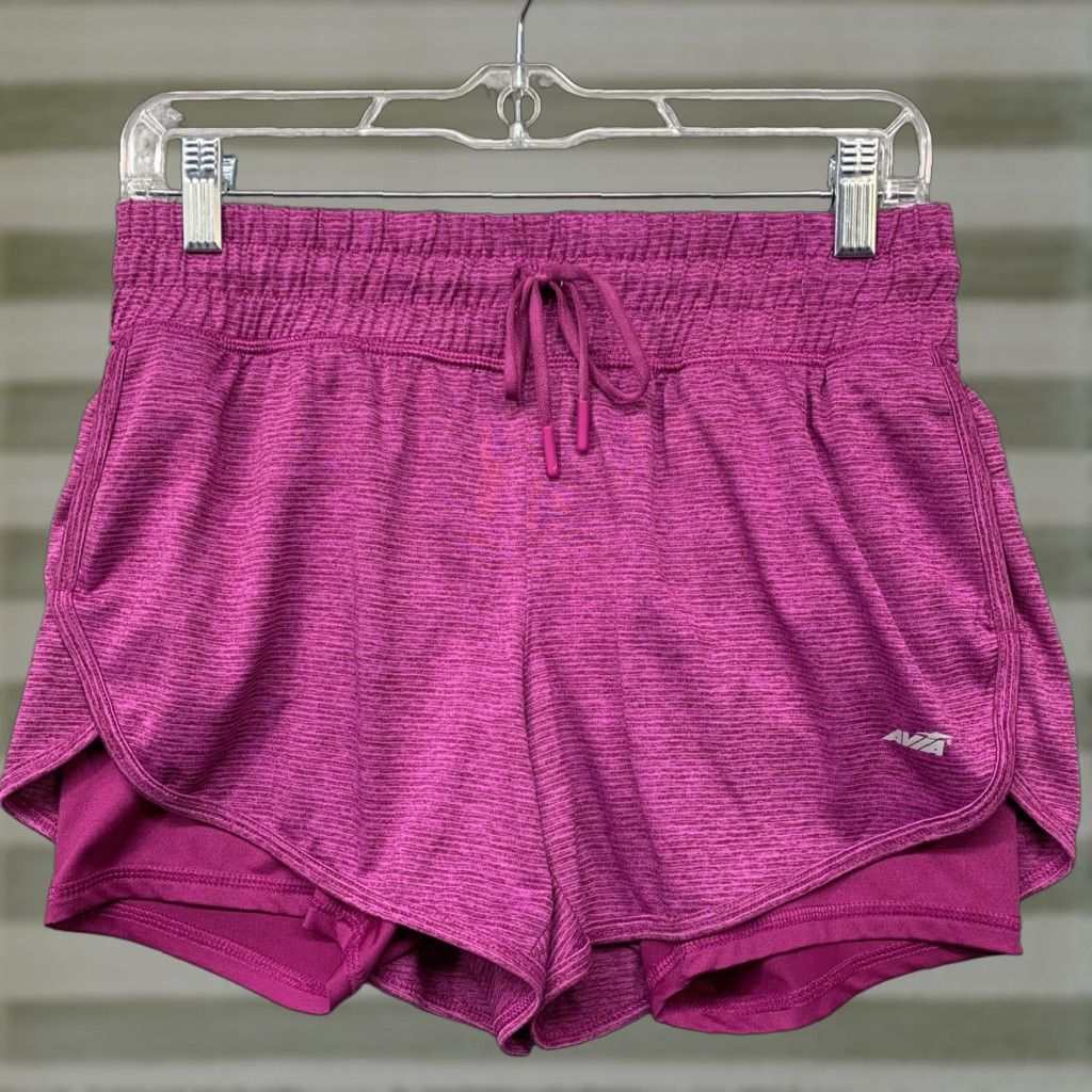 Avia Avia Women’s Athletic Running Shorts Size S Purple 2 Pockets Double Layer LOGO Size 28" / US 6 / IT 42 - 1 Thumbnail