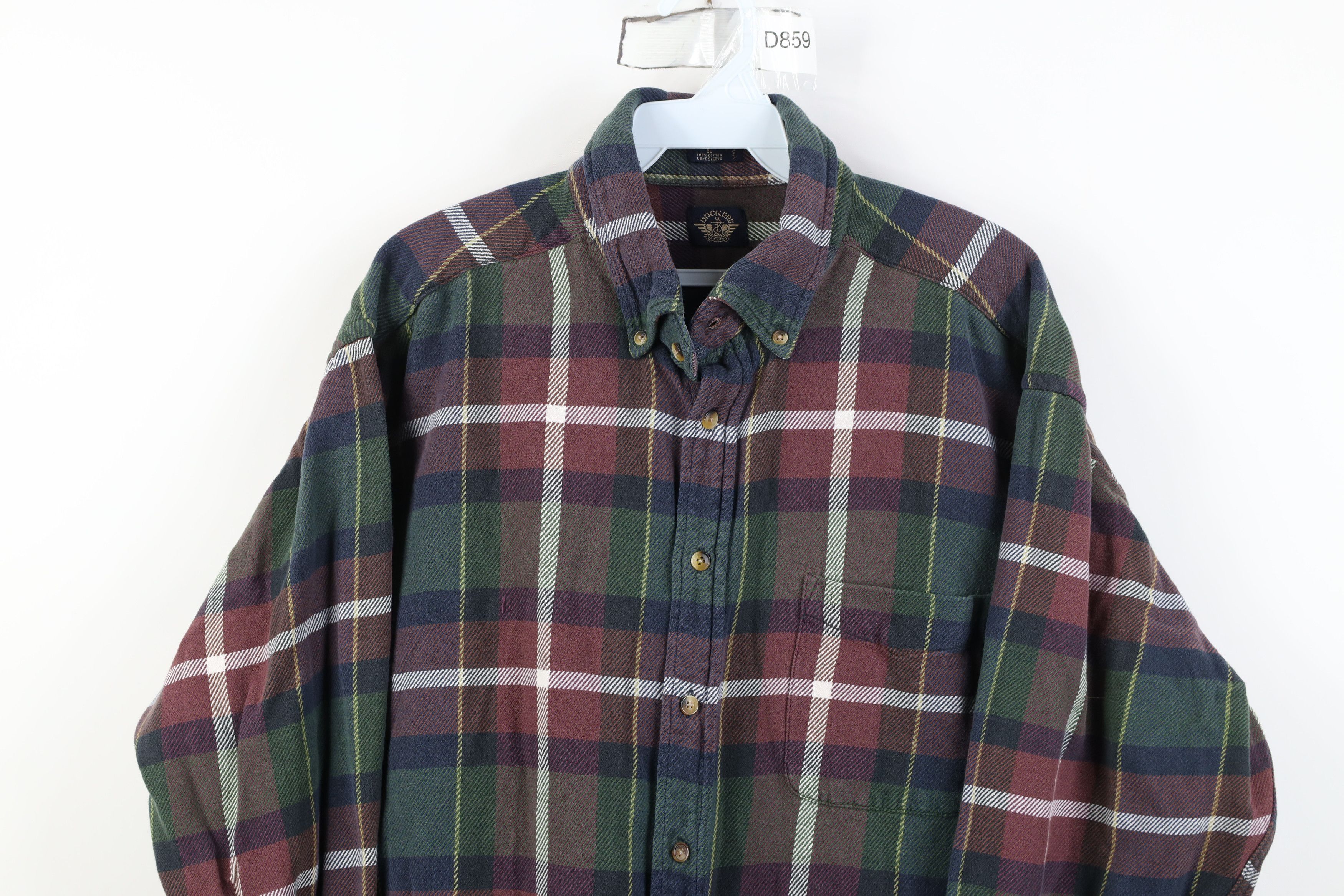 Vintage Vintage 90s Streetwear Flannel Collared Button Down Shirt Size US XL / EU 56 / 4 - 2 Thumbnail