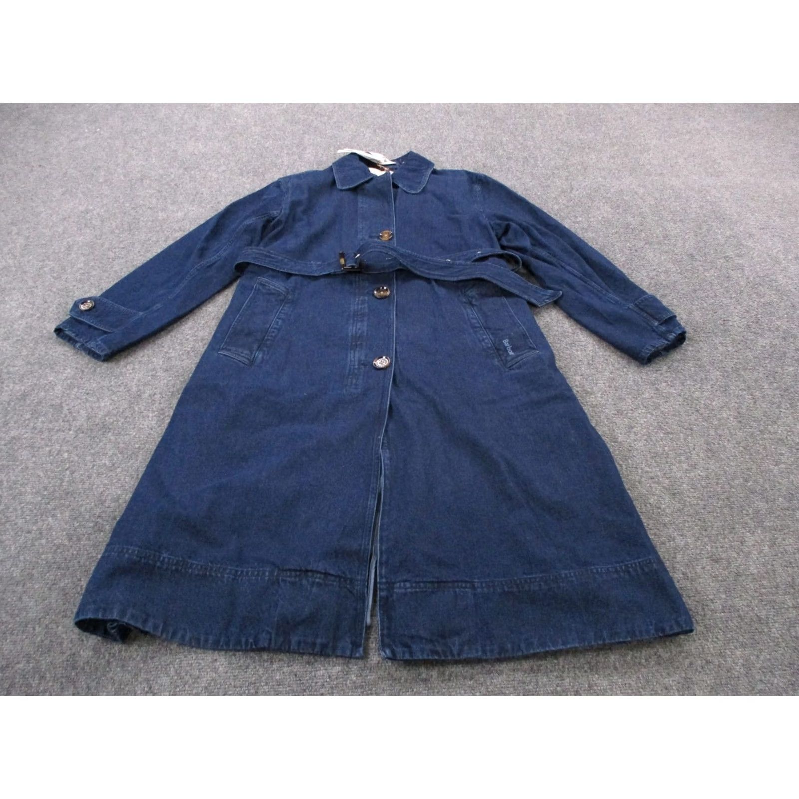 Barbour Barbour Jacket Womens 10 Blue Denim Trench Coat Belted NEW Shirt Jacket Womens 10 Blue Denim Barbour Trench Coat Belted Size 32" / US 10 / IT 46 - 2 Thumbnail