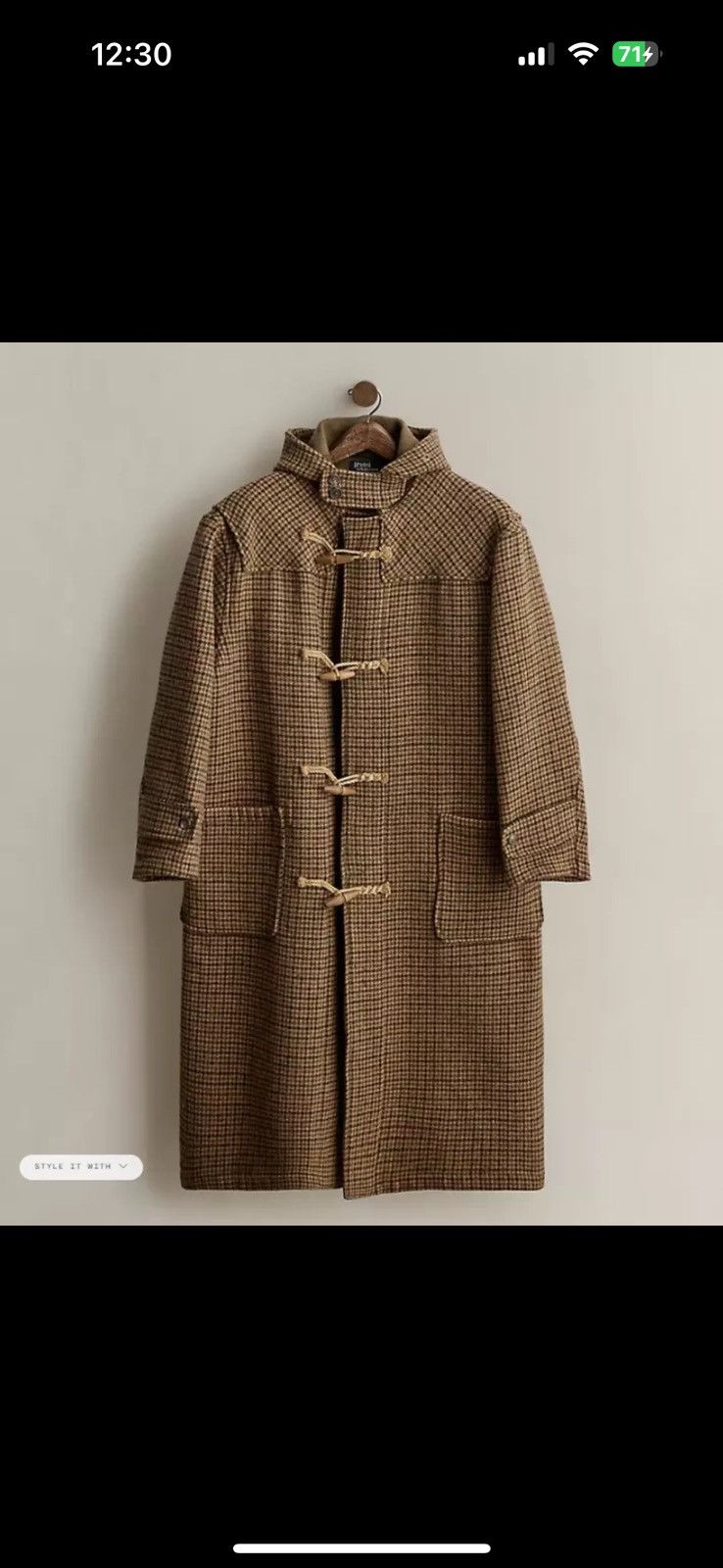 Polo Ralph Lauren Ralph Lauren VTG - 1990 Houndstooth Duffel Coat - Size M Size US M / EU 48-50 / 2 - 6 Thumbnail