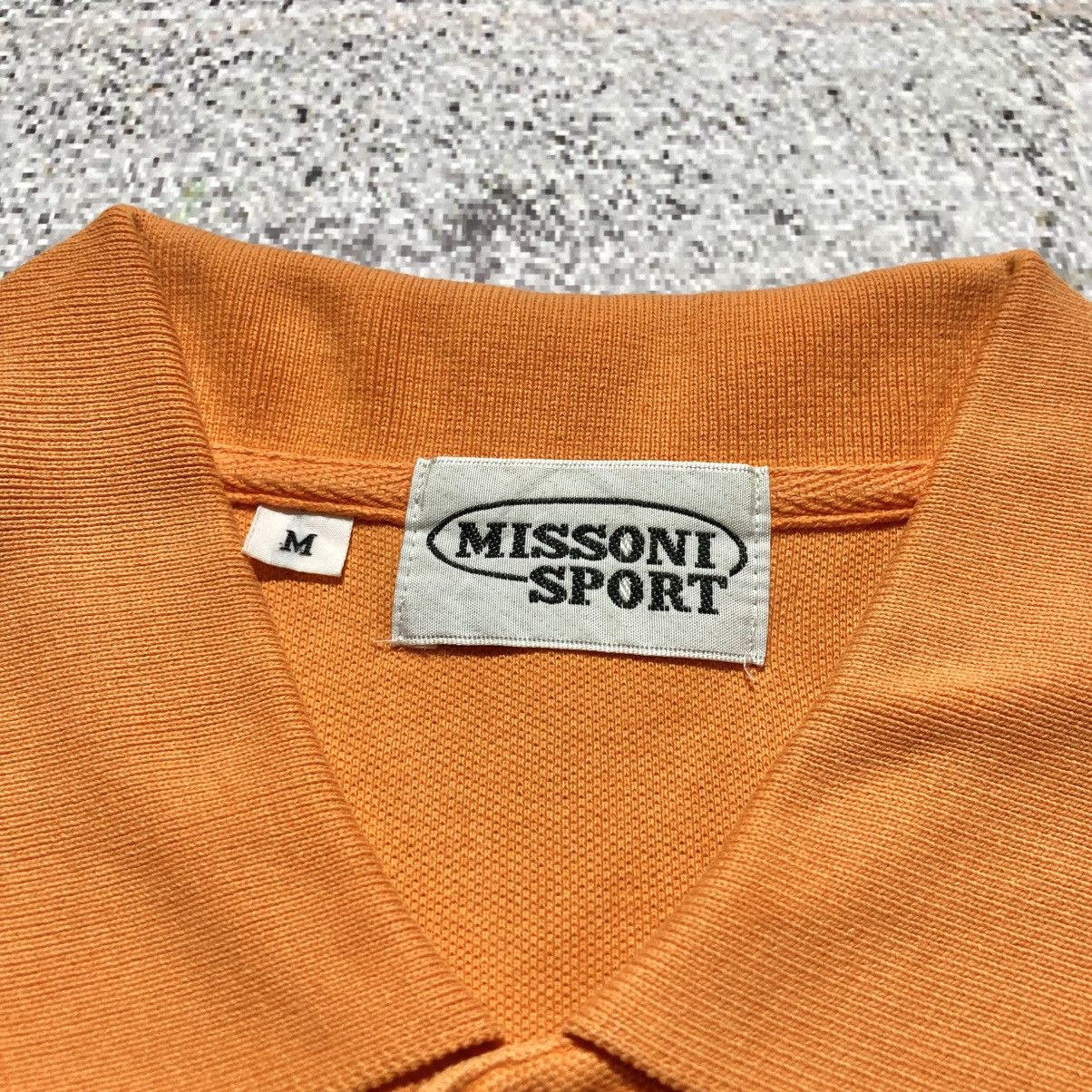 Missoni 1990s Vintage Missoni Sport Spellout Logo Polo Tshirt Orange Size US L / EU 52-54 / 3 - 14 Thumbnail
