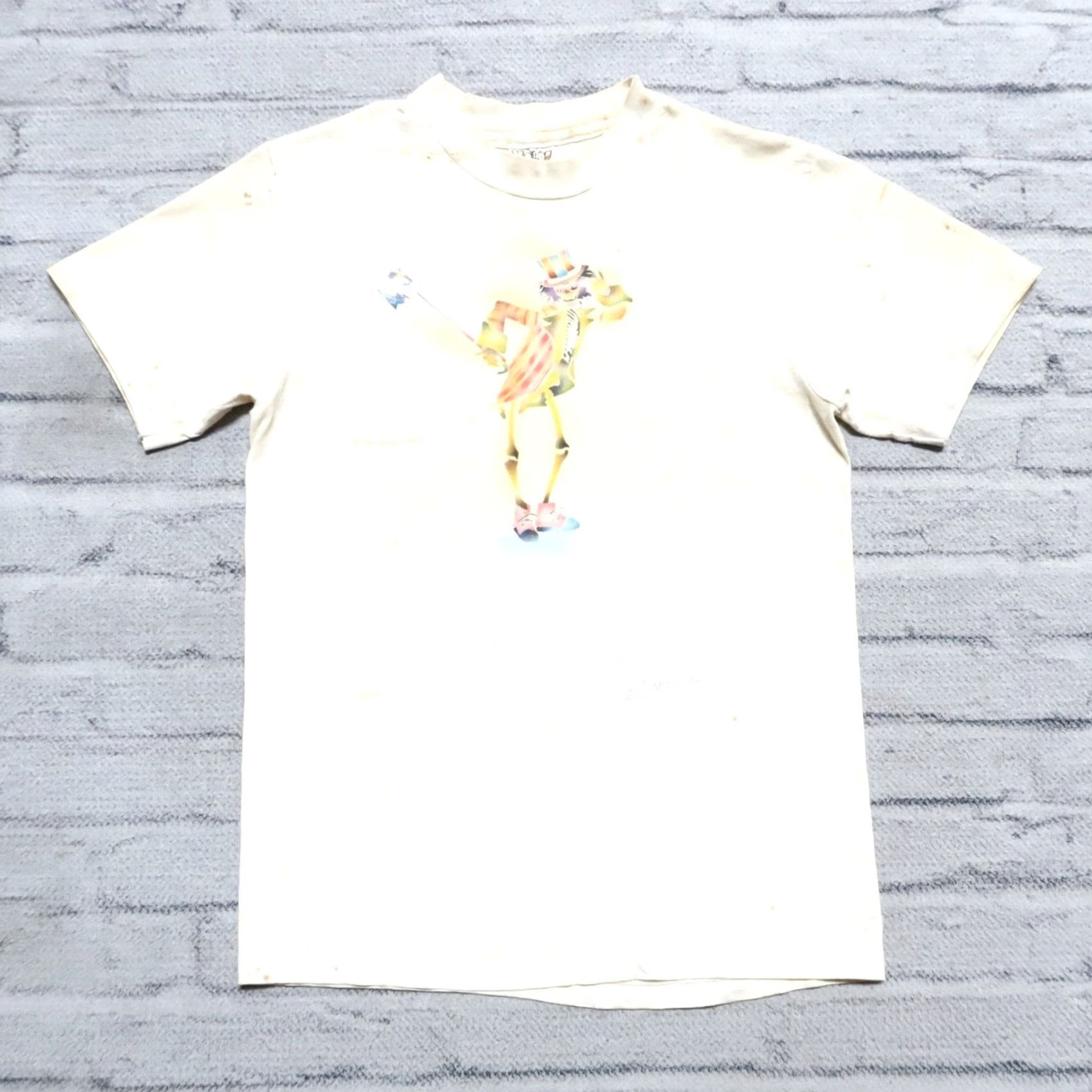 Hanes VINTAGE Grateful Dead Skeleton Shirt Men M White 70s Short Sleeve T-Shirt Hanes Size US M / EU 48-50 / 2 - 2 Thumbnail