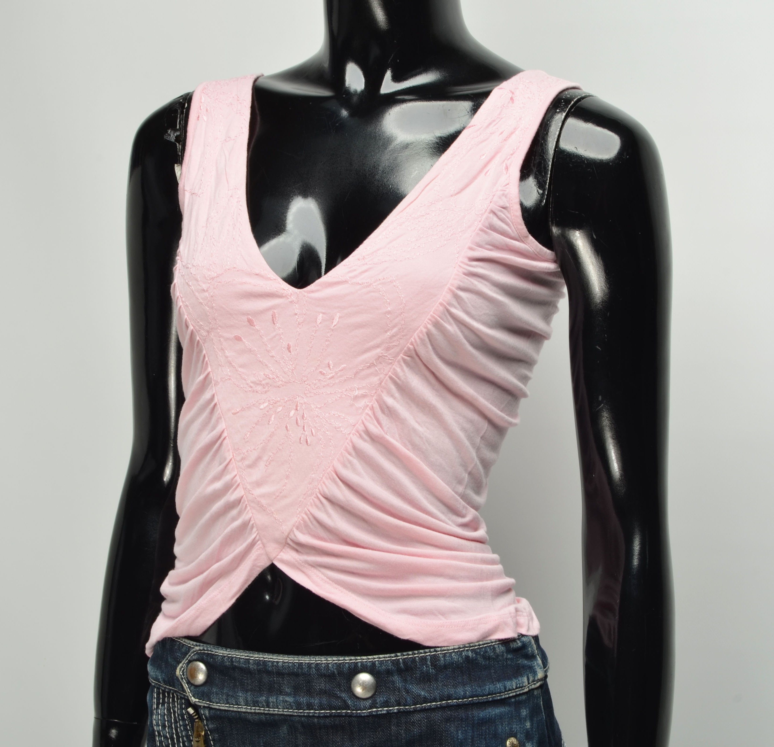 Other Vintage Per Una Y2K Fairy Coquette Pink Cropped Top Size S / US 4 / IT 40 - 2 Thumbnail