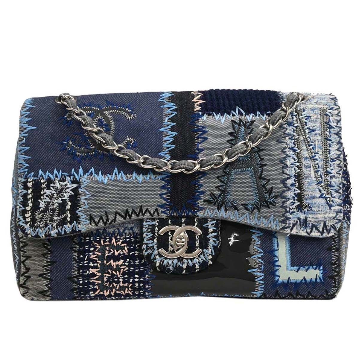 Chanel Chanel Flap Bag Multicolor Patchwork Tweed, Caviar with Calfskin Size ONE SIZE - 1 Thumbnail
