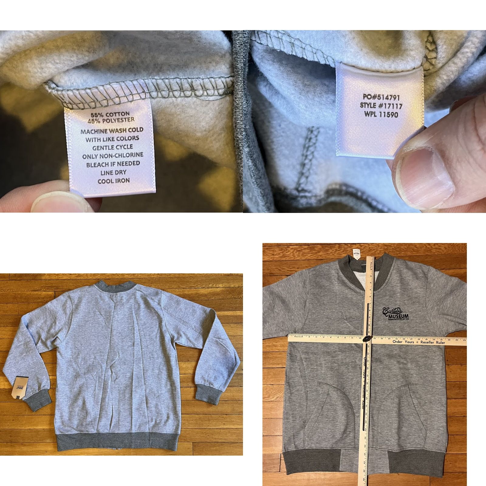 Vintage Curtiss Motorcycle & Aviation Museum Hammondsport New York Sweater Men’s L Grey Size US L / EU 52-54 / 3 - 8 Thumbnail