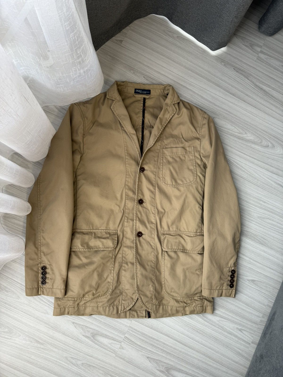 image of Polo Ralph Lauren x Ralph Lauren Vintage Polo By Ralph Laurent Blazer in Beige, Men's (Size Medium)