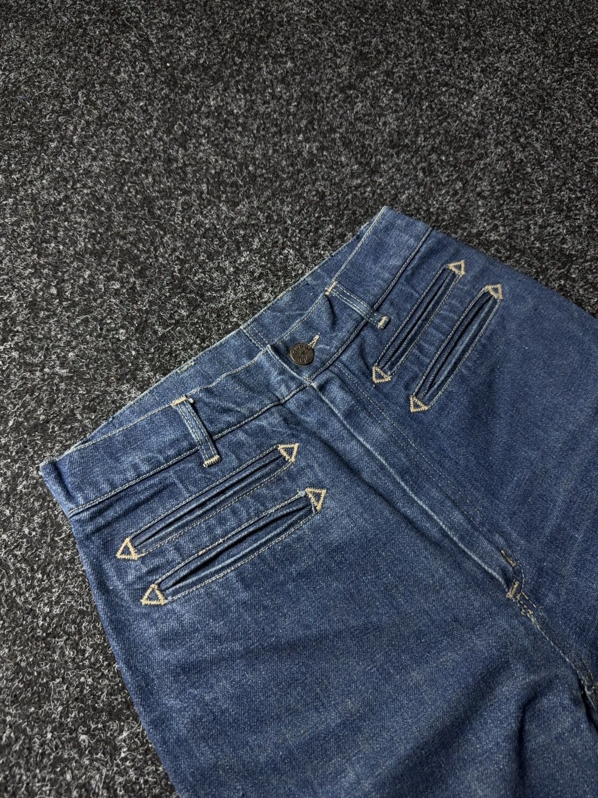 Japanese Brand RARE Japanese 70s Play Jeans Cowboy Flare Denim Vntg Japan Size 26" / US 2 / IT 38 - 6 Thumbnail