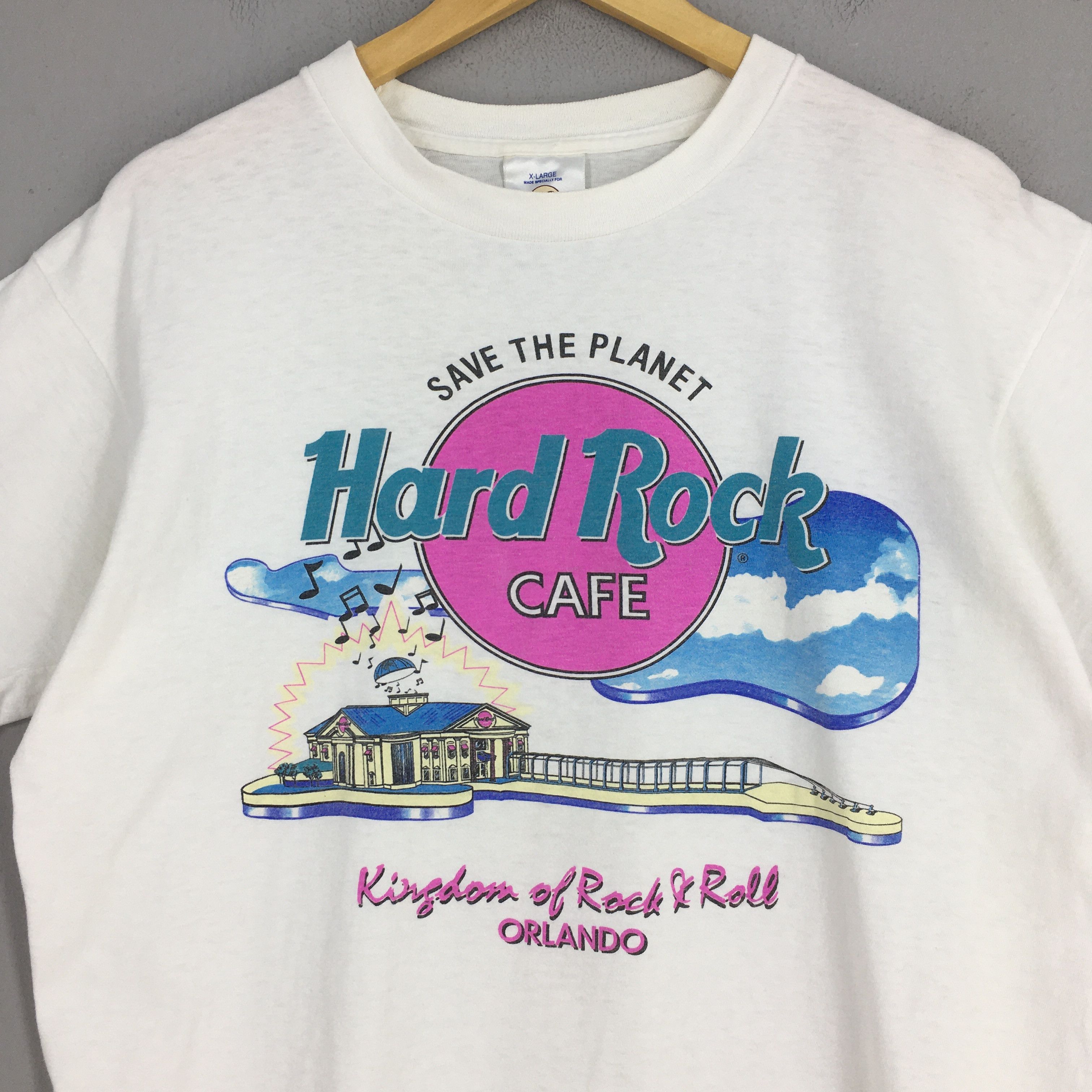 Hard Rock Cafe Vintage 90s Hard Rock Orlando Shirt XLarge Size US XL / EU 56 / 4 - 2 Thumbnail