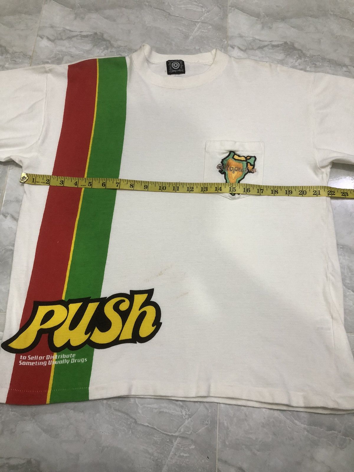 Japanese Brand Octopus Army ‘Push’ Tee – Rare Anti-Drug Streetwear Size US M / EU 48-50 / 2 - 17 Thumbnail