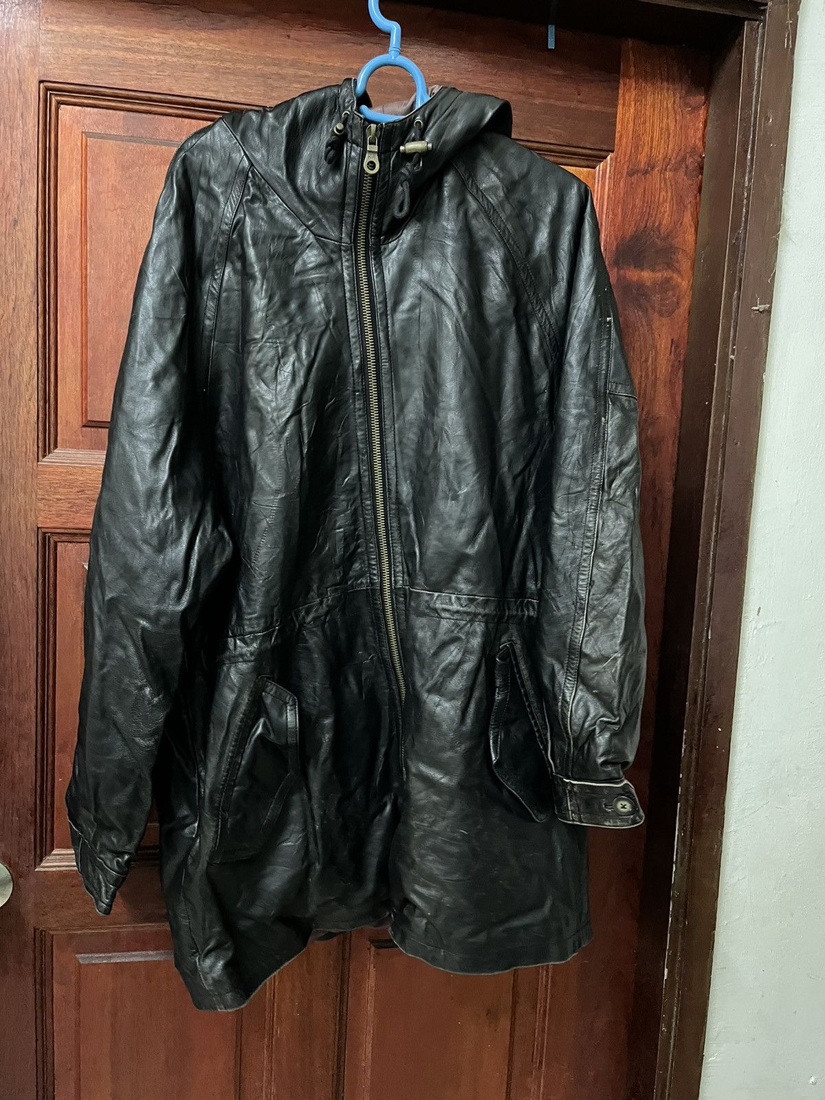 Alexander Julian Vintage 90s Alexander Julian Leather, Riri Swiss Zipper Size US L / EU 52-54 / 3 - 3 Thumbnail