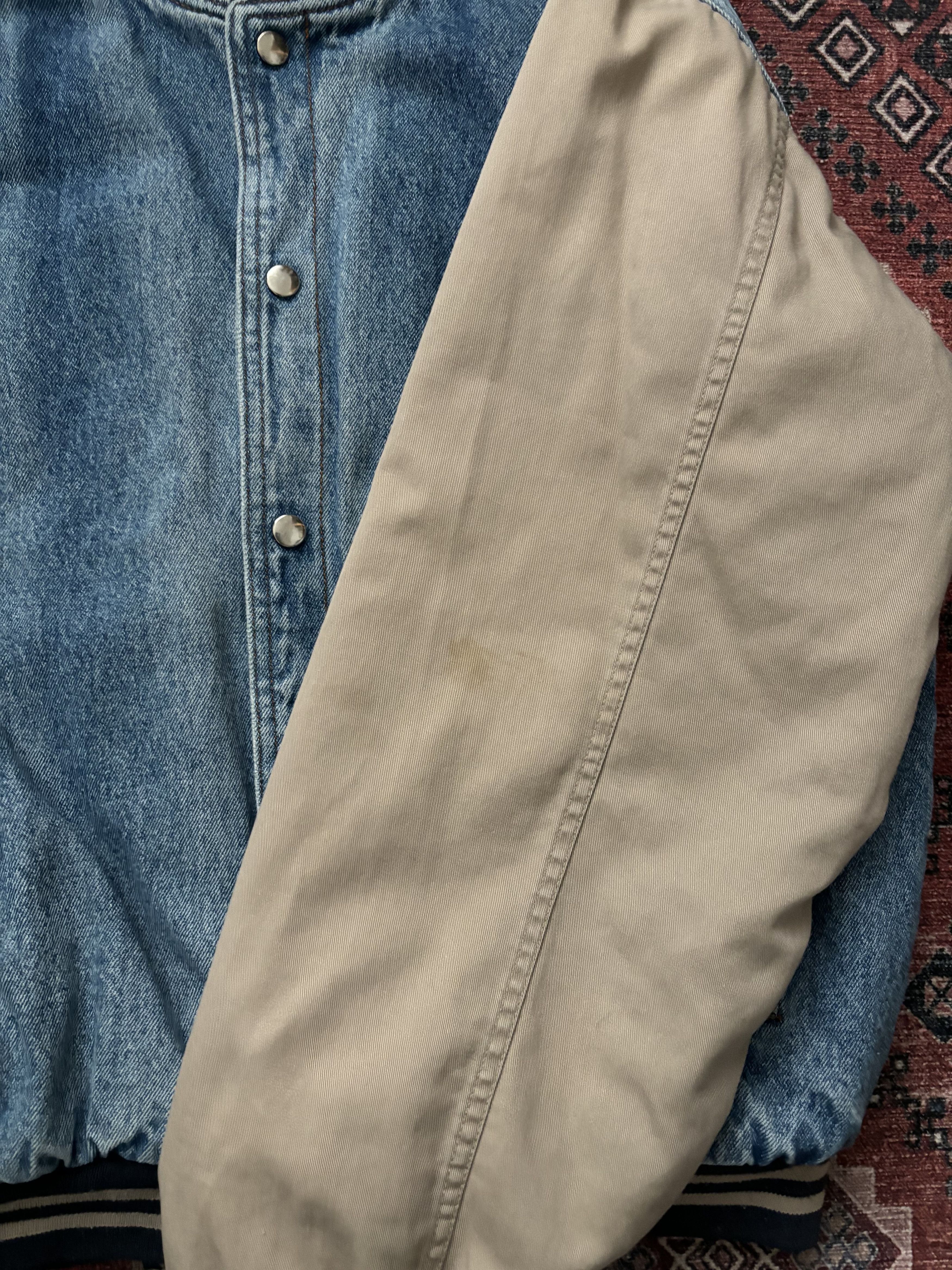 vintage denim varsity jacket