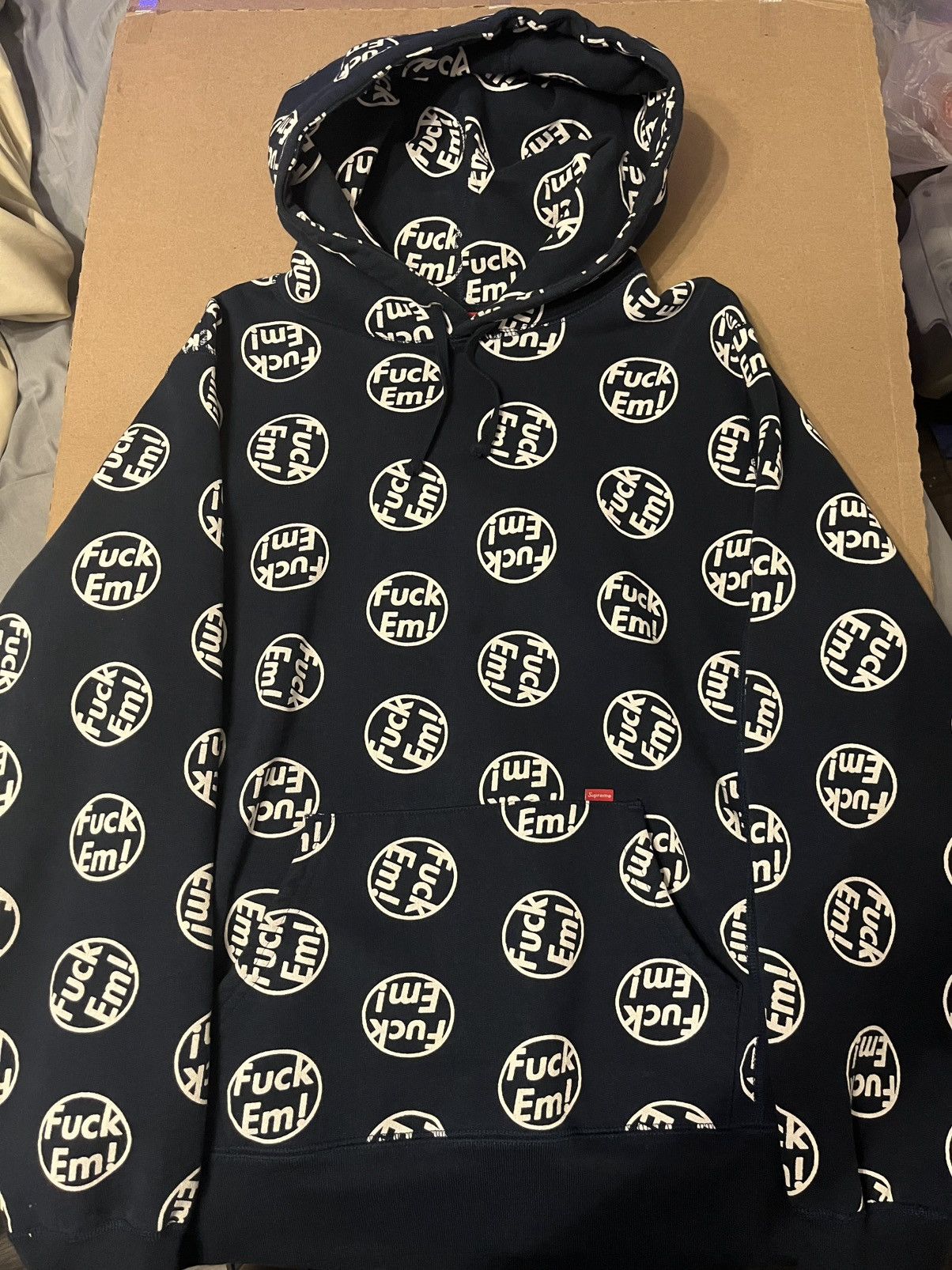 Supreme Supreme fuck em pullover navy medium Size US M / EU 48-50 / 2 - 2 Thumbnail