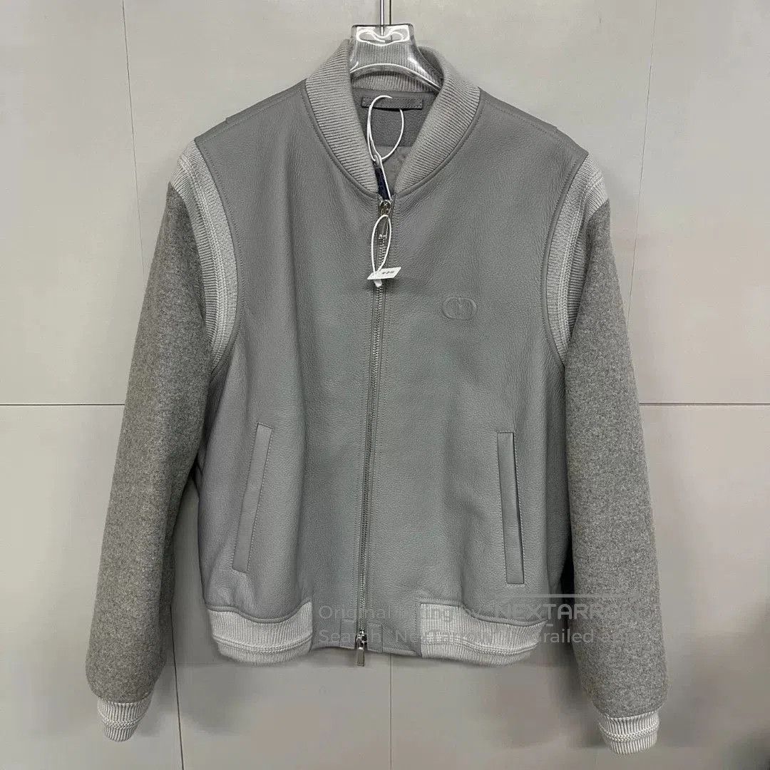 Dior dior ss25 leather embroidered baseball jacket. Size US L / EU 52-54 / 3 - 1 Thumbnail