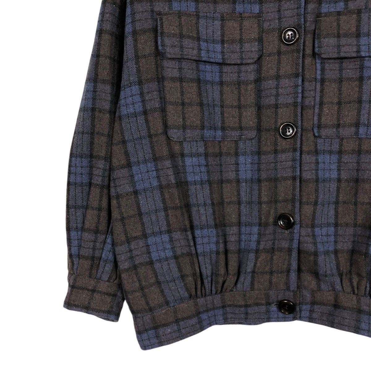 Flannel 🔥VINTAGE FLANNEL JACKET HEATHER TARTAN DESIGN ISSEY MIYAKE Size US M / EU 48-50 / 2 - 6 Thumbnail