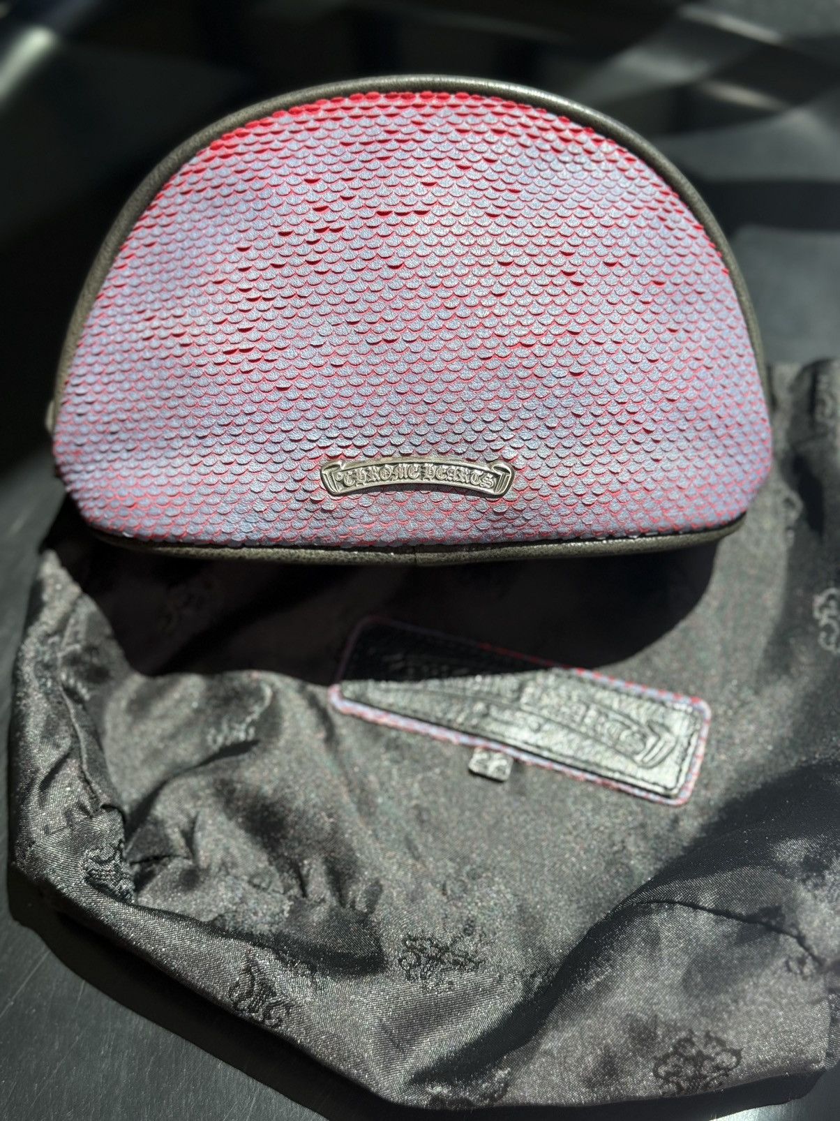 Chrome Hearts CHROME HEARTS LIZARD SKIN TOILETRY POUCH ULTRA RARE Size ONE SIZE - 1 Thumbnail