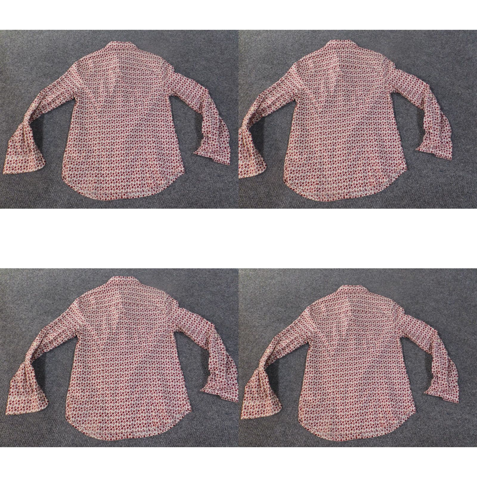 Talbots Talbots Button-Up Shirt Women 10 Red Casual Logo Crew Neck Cotton Rayon Long Sleeve Regular Stretch Classic Vintage: No Size L / US 10 / IT 46 - 8 Thumbnail