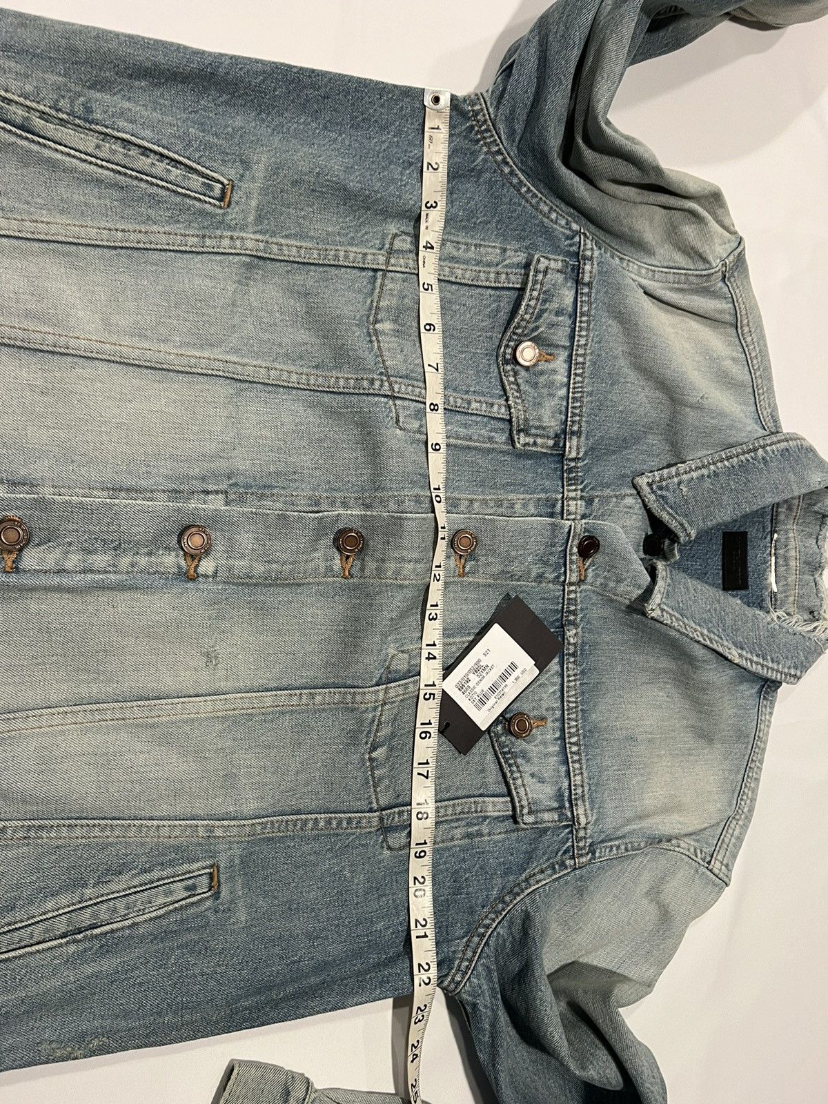 Saint Laurent Paris Saint Laurent men’s blue ripped denim jacket. 52/L Size US L / EU 52-54 / 3 - 7 Thumbnail