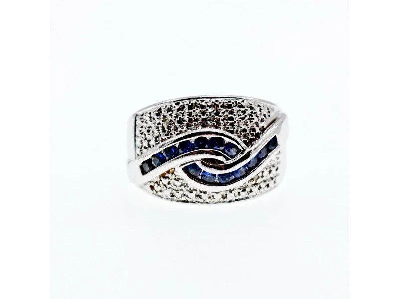Other 925 STERLING SILVER SAPPHIRES RING SIZE 11.75 Size ONE SIZE - 1 Thumbnail