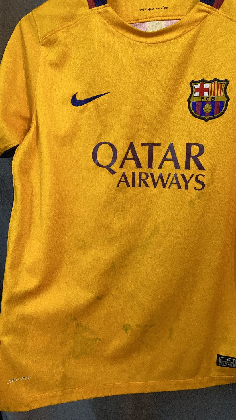 Nike × Vintage MESSI Barcelona Nike 2015 2016 Away Jersey Size US XS / EU 42 / 0 - 7 Thumbnail