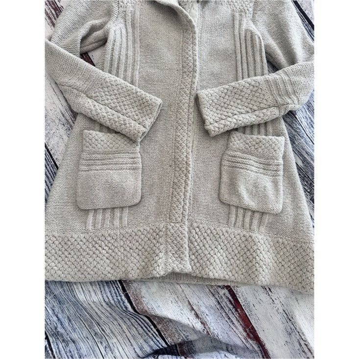 Prana Prana Light Gray Knit Wool Blend Long Cardigan Size S / US 4 / IT 40 - 4 Thumbnail