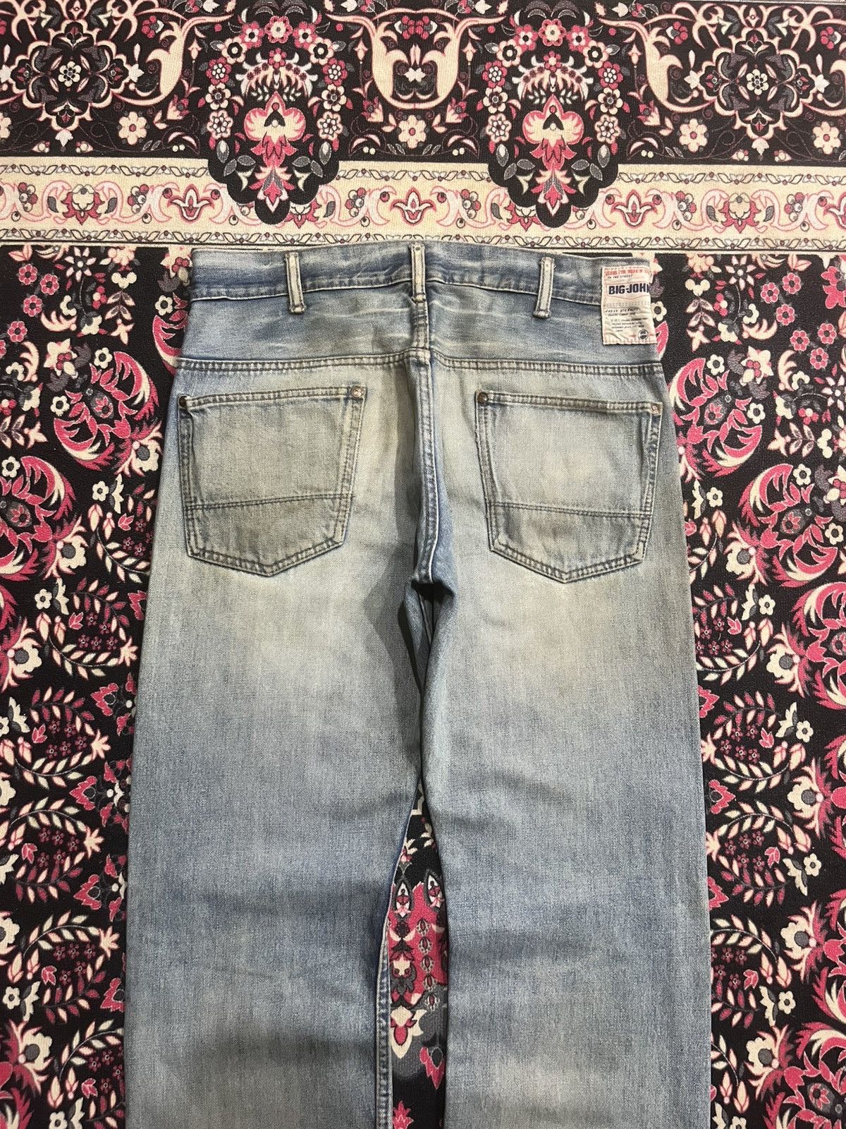 Big John Vintage Japan Big John Union Made Repro Heavy Fade Rip Jeans Size US 32 / EU 48 - 7 Thumbnail