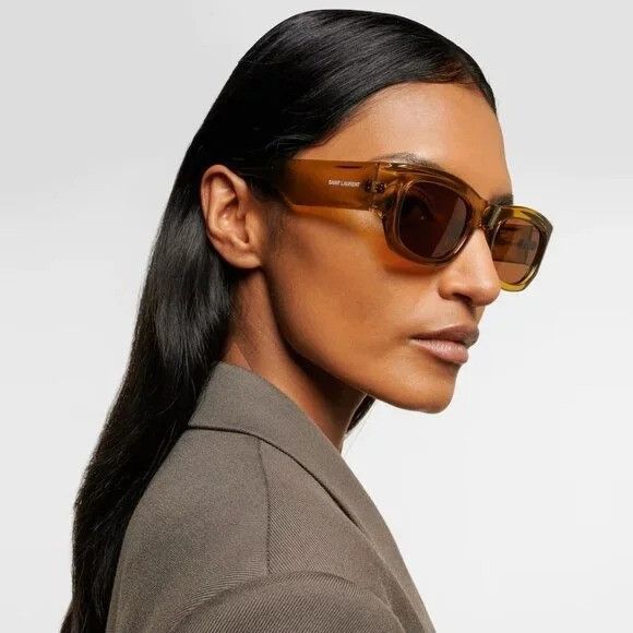 Saint Laurent Paris NEW SAINT LAURENT SUNGLASSES SL713 003 BROWN UNISEX Size ONE SIZE - 4 Thumbnail