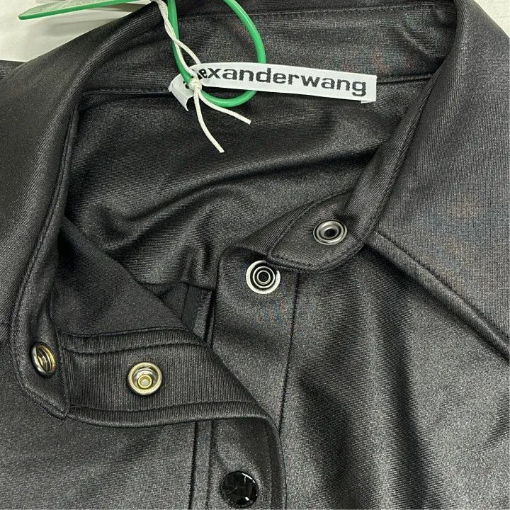 Alexander Wang Alexander Wang Logo Print Black Long Sleeve Shirt - Size XS / US 0-2 / IT 36-38 - 3 Thumbnail