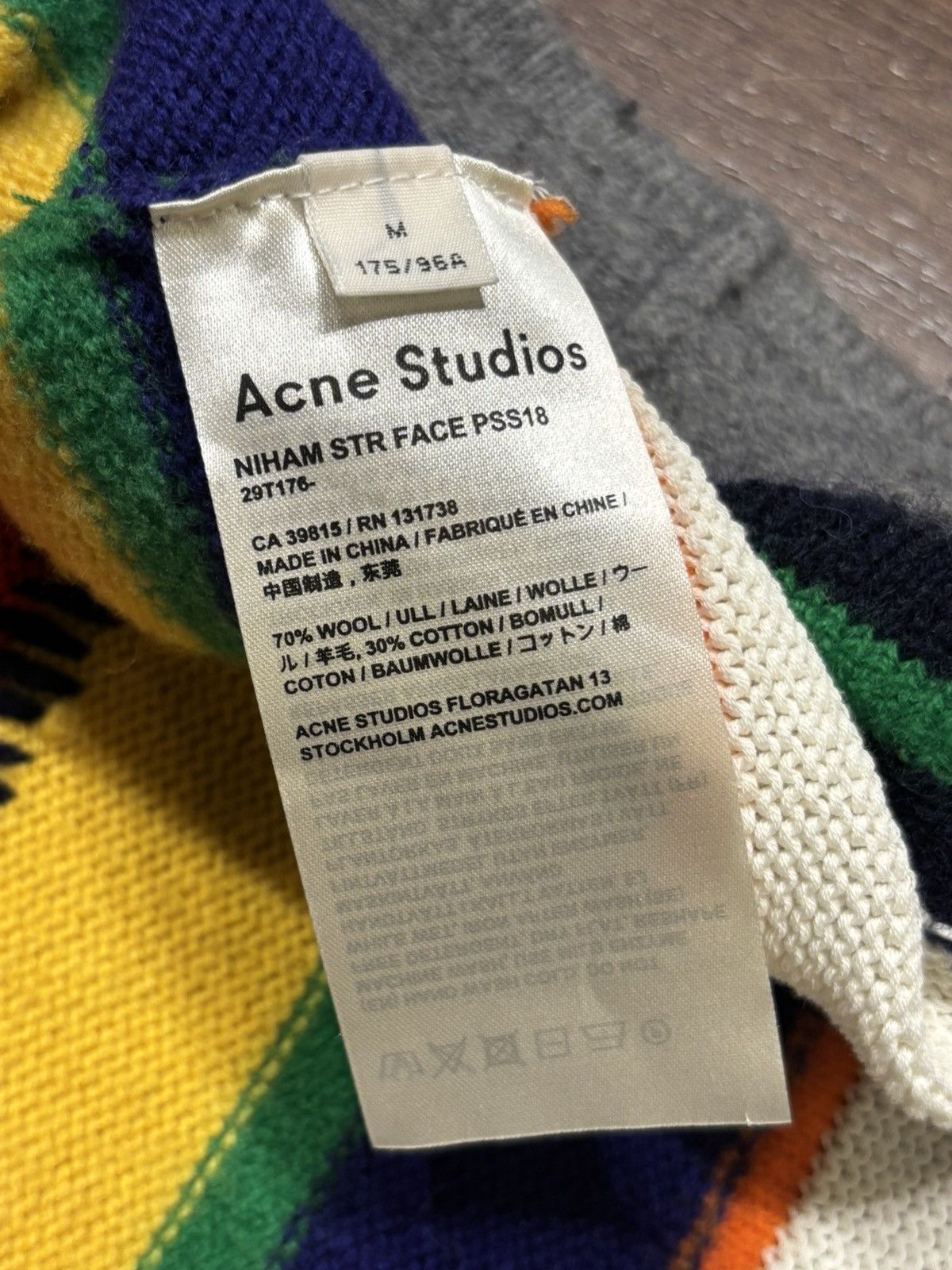Acne Studios Acne Studios Striped Wool Sweater Size US M / EU 48-50 / 2 - 5 Thumbnail