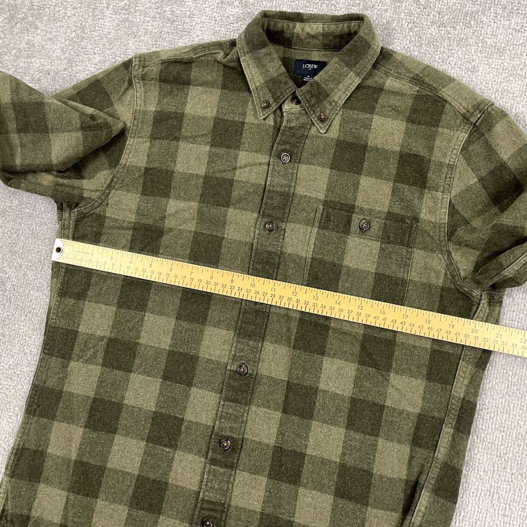 J.Crew J. Crew Shirt Men Medium Green Plaid Rugged Flannel Elbow Pad Button Down Hiking Size US M / EU 48-50 / 2 - 5 Thumbnail
