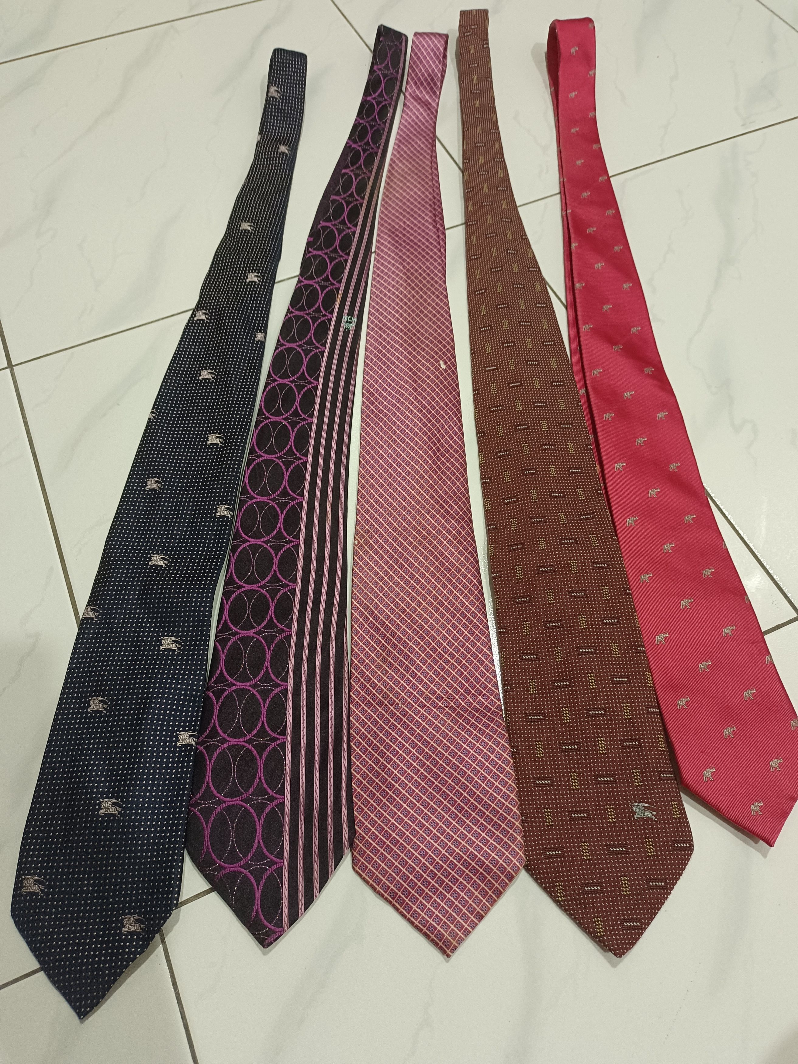 MCM Bundle of 5 Silk Ties: Burberry, Paul Smith, MCM, Renoma Size ONE SIZE - 2 Thumbnail