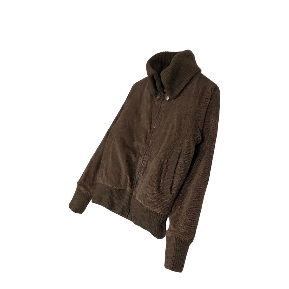 Woolrich Woolen Mills 🔥Vintage Cropped Biker Jacket Woolrich Corduroy Zipper Size US M / EU 48-50 / 2 - 2 Thumbnail