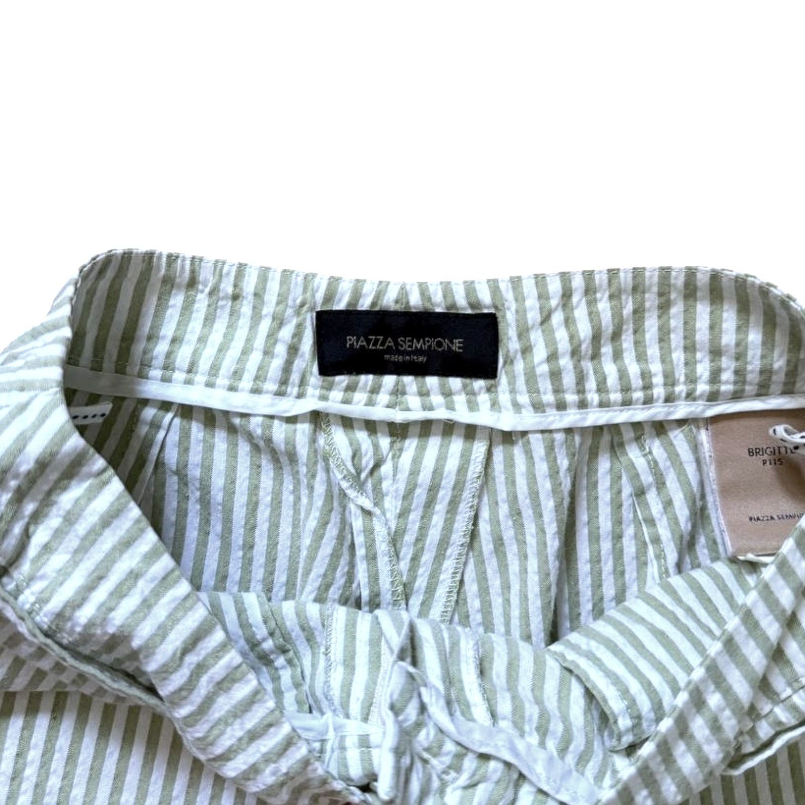 Piazza Sempione Piazza Sempione White/Green Pants | Size 4 Size 27" / US 4 / IT 40 - 3 Thumbnail